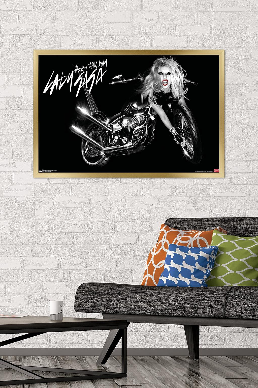 Trends International Lady Gaga - Cover Wall Poster, 22.375'' X 34'', Gold Framed Version