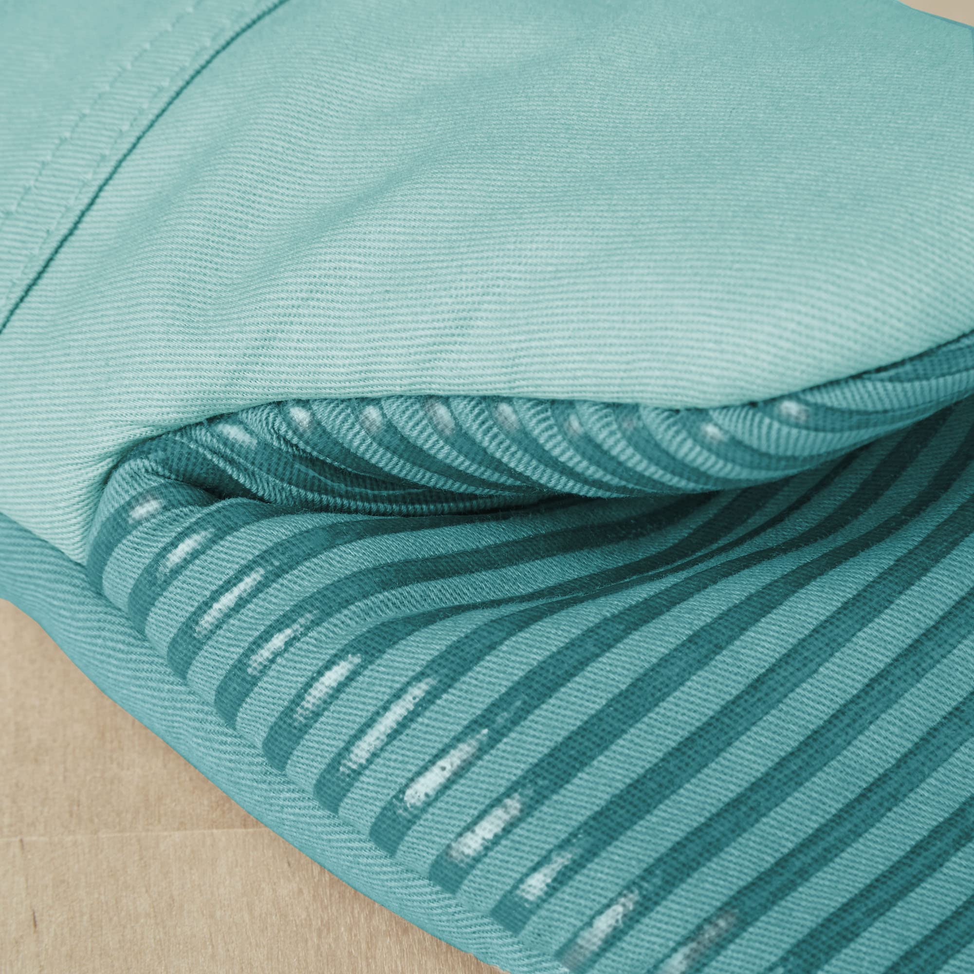 Kitchenaid Beacon Two-Tone Non-Slip Oven Mitt Set, Aqua Sky, 5.75''X13'', 2 Piece