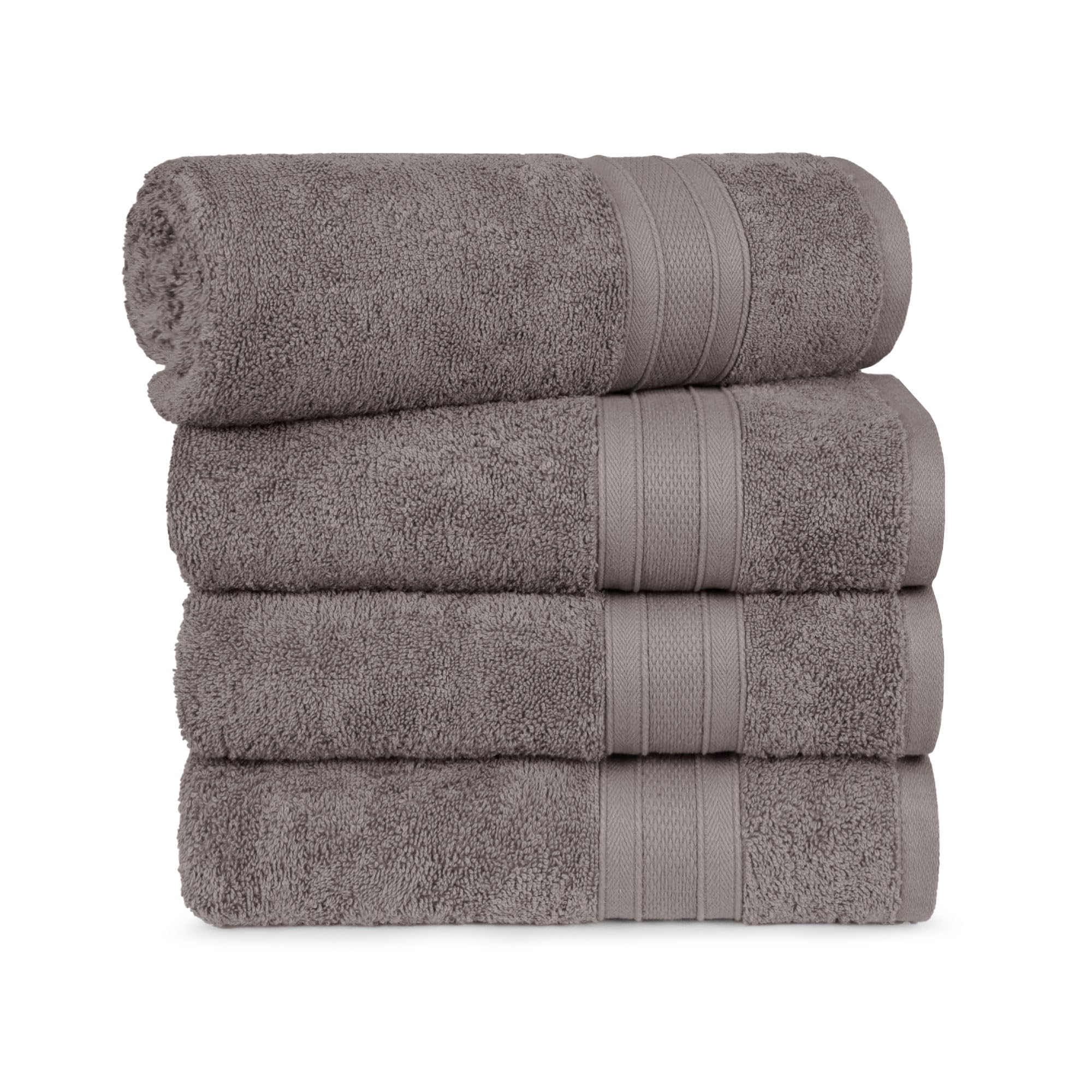 Trident Soft Comfort Air Rich 100% Cotton Towels For Bath, 500 Gsm Large Size Bathroom Towels For Men/Women, 4 Pc Bath Towel Set