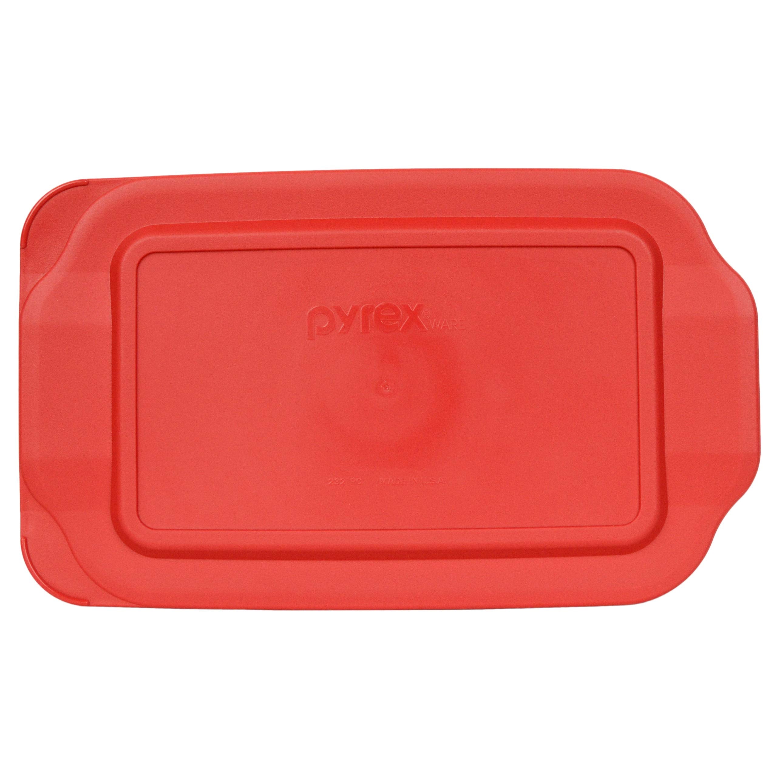 Pyrex Basics 2-Qt Oblong With Red Cover