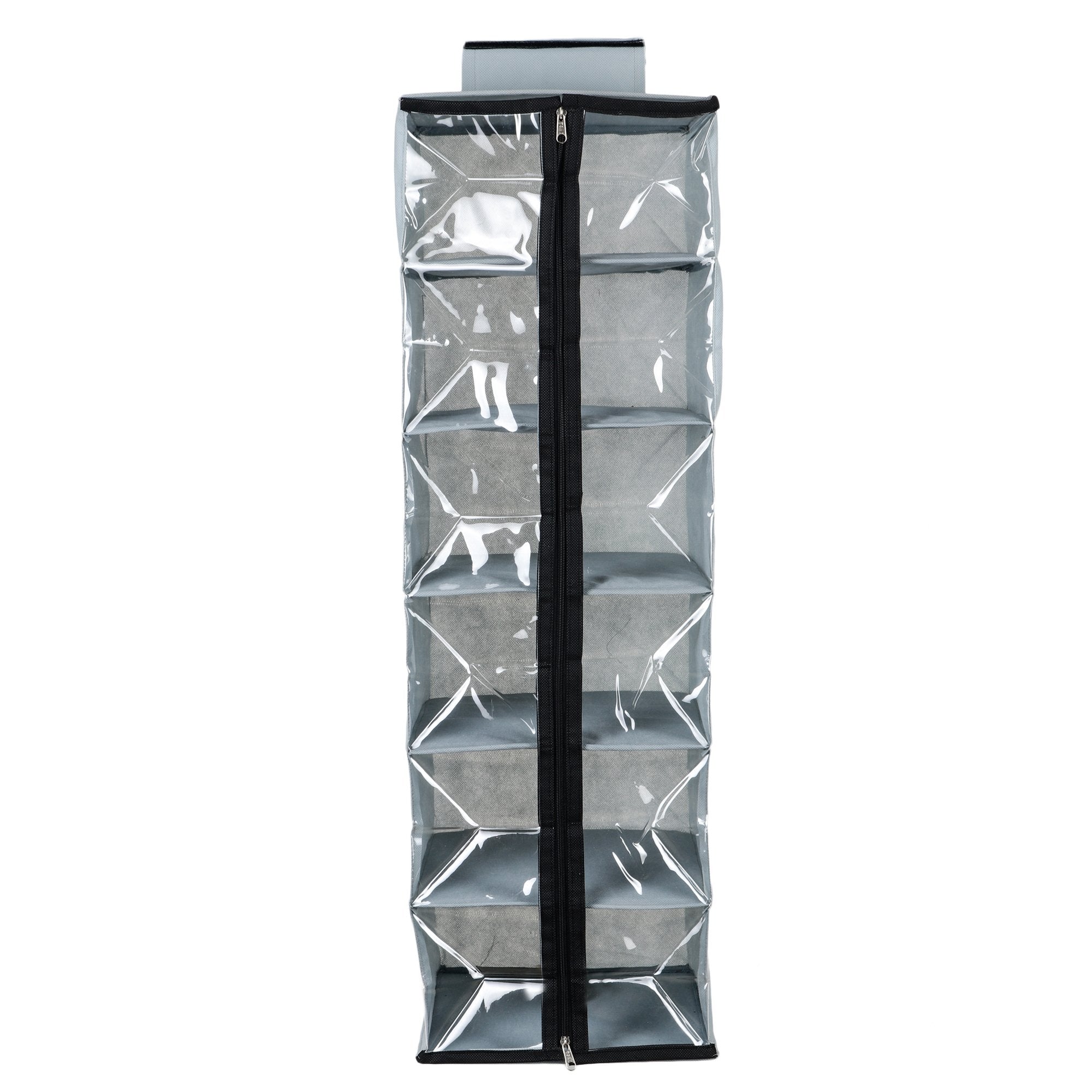 Shrey Creation Non Woven Foldable Hanging 6 Shelf Wardrobe Organizer/Closet Cloth OrganizerGrey