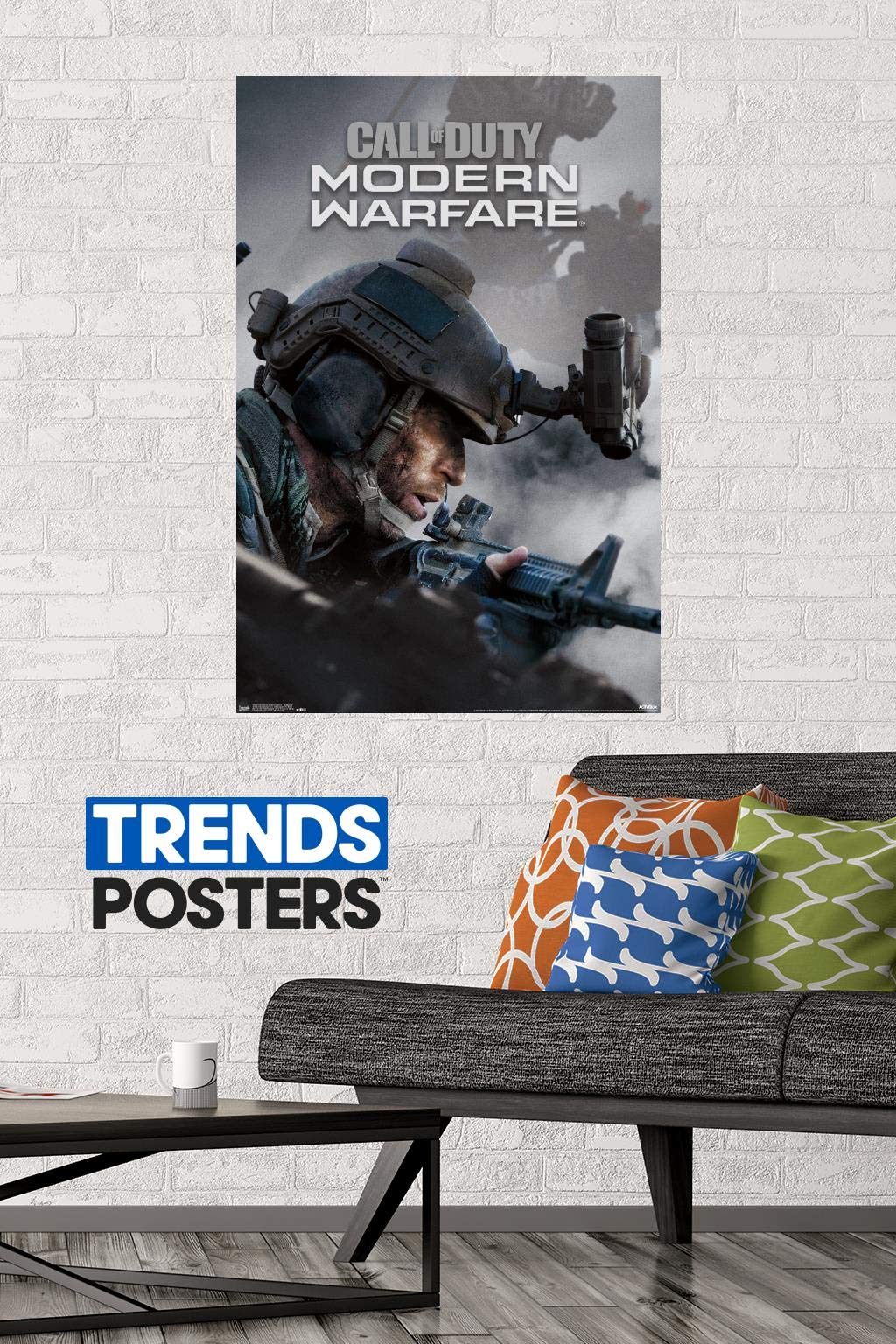 Trends International Call Of Duty: Modern Warfare - Multiplayer Wall Poster, 22.375'' X 34'', Poster & Clip Bundle