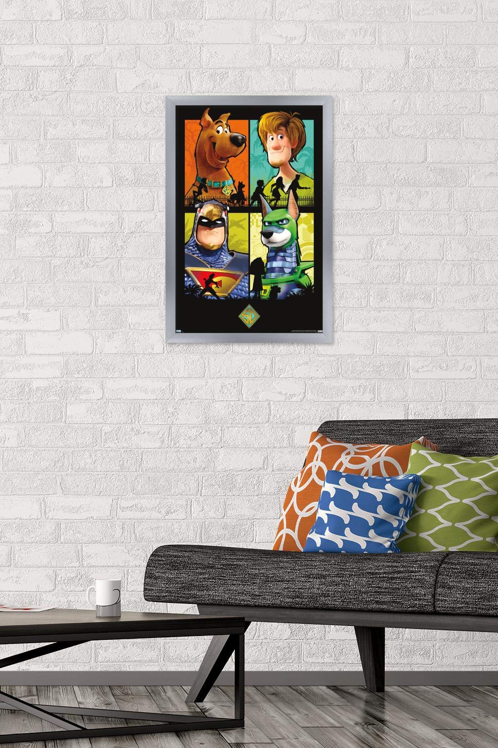 Trends International Scooby- Doo: Scoob! - Grid Wall Poster, 14.725'' X 22.375'', Silver Framed Version