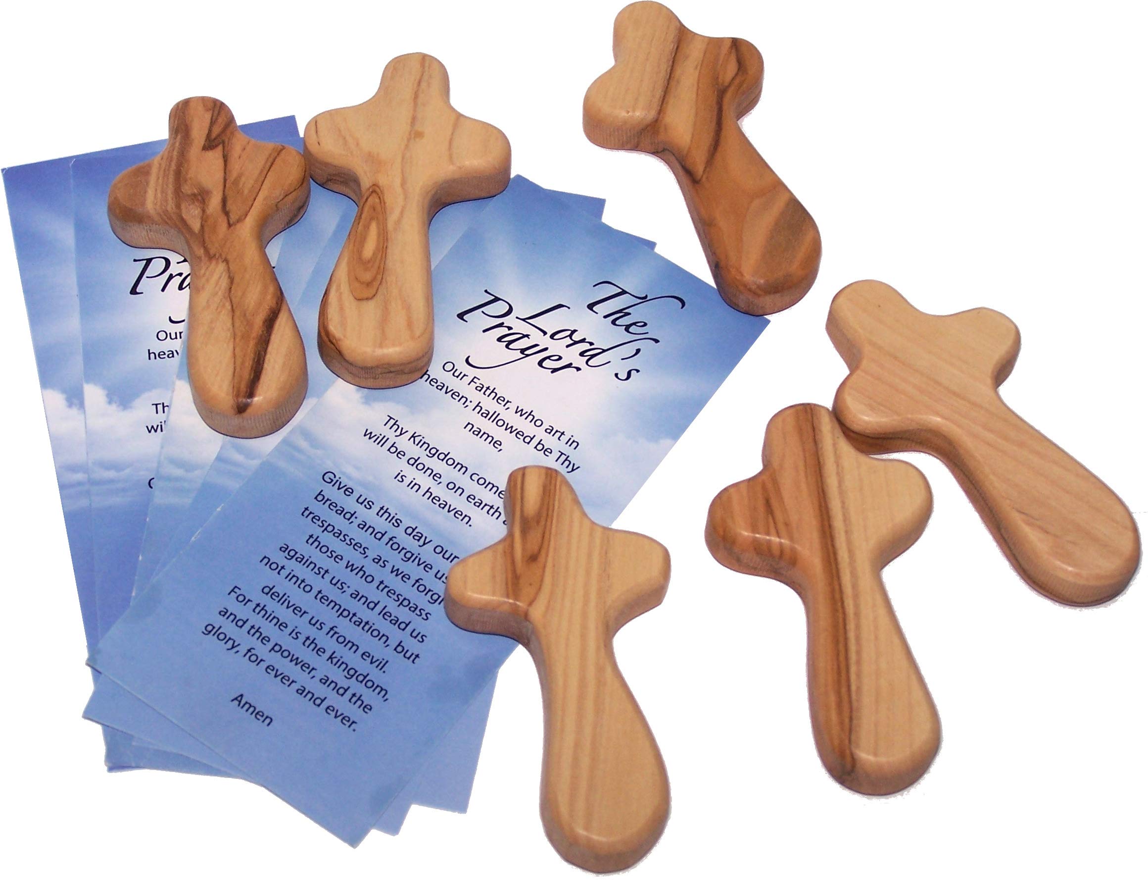 Holy Land Market Olivewood Small Comfort Cross/Set of 6