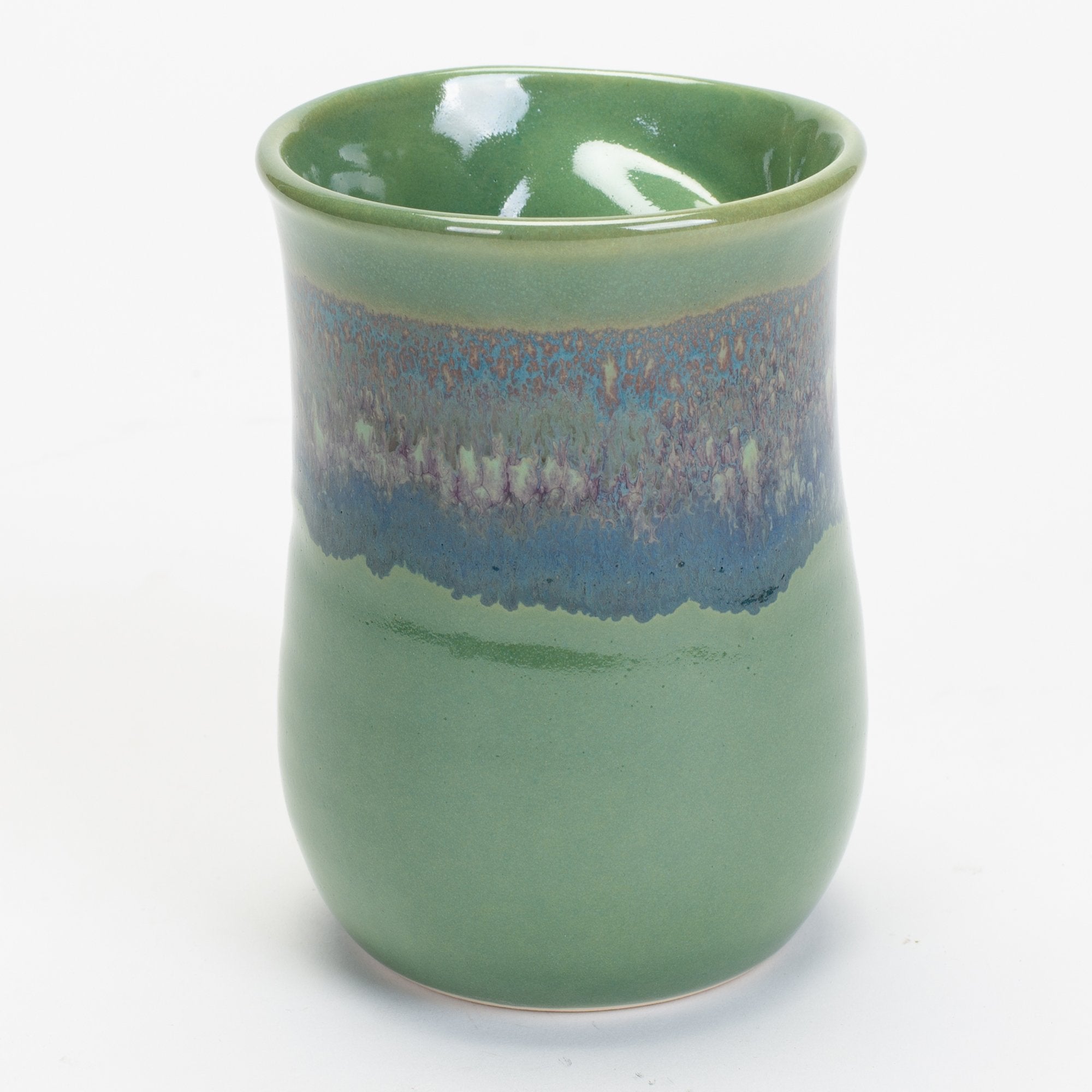 Clay In Motion Handwarmer Mug - Left Hand (Misty Green)