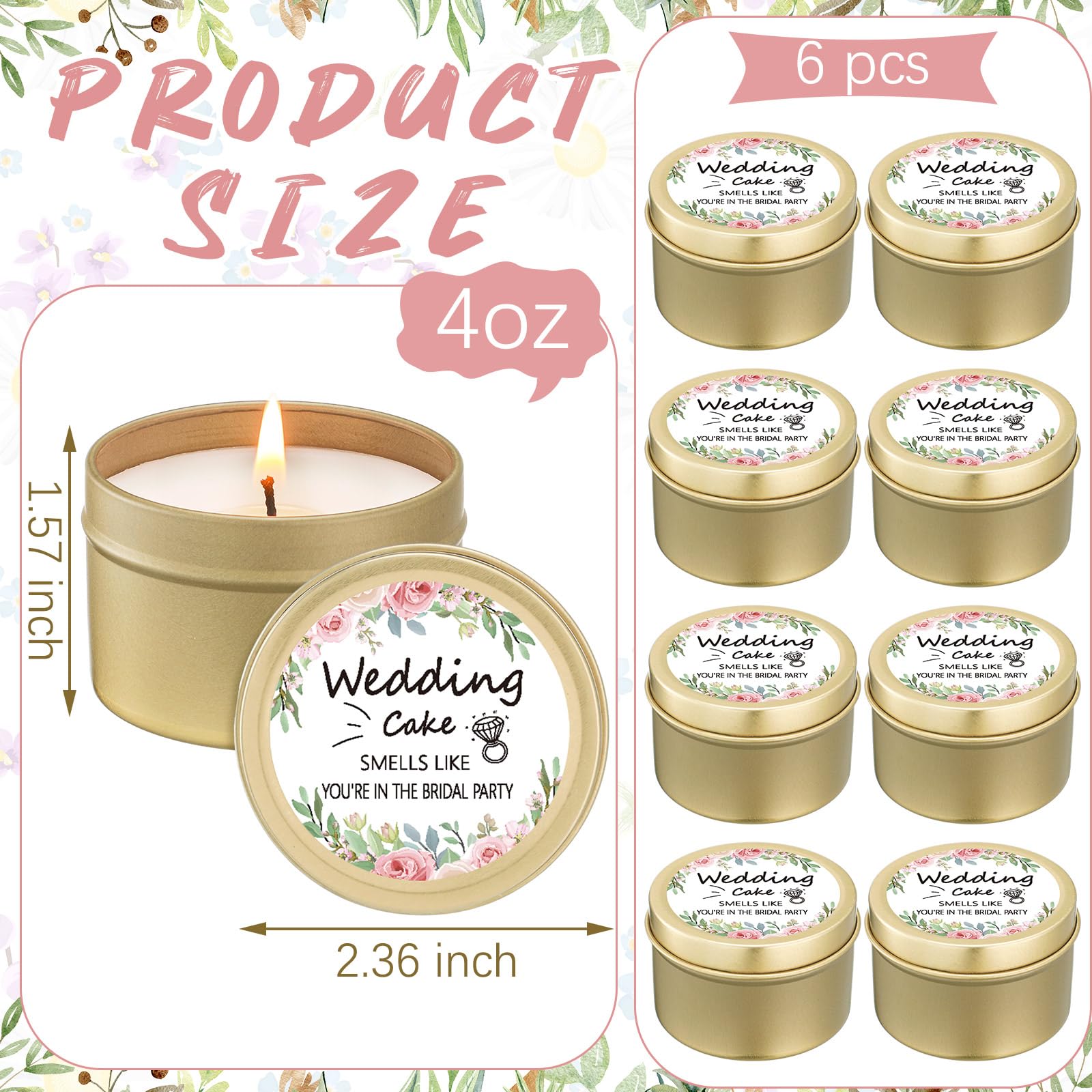 Conelist 8 Pcs Bridesmaid Proposal Gifts Smells Like You re in The Bridal Party Candles Bridesmaid Gifts Natural Soy Wax Candles