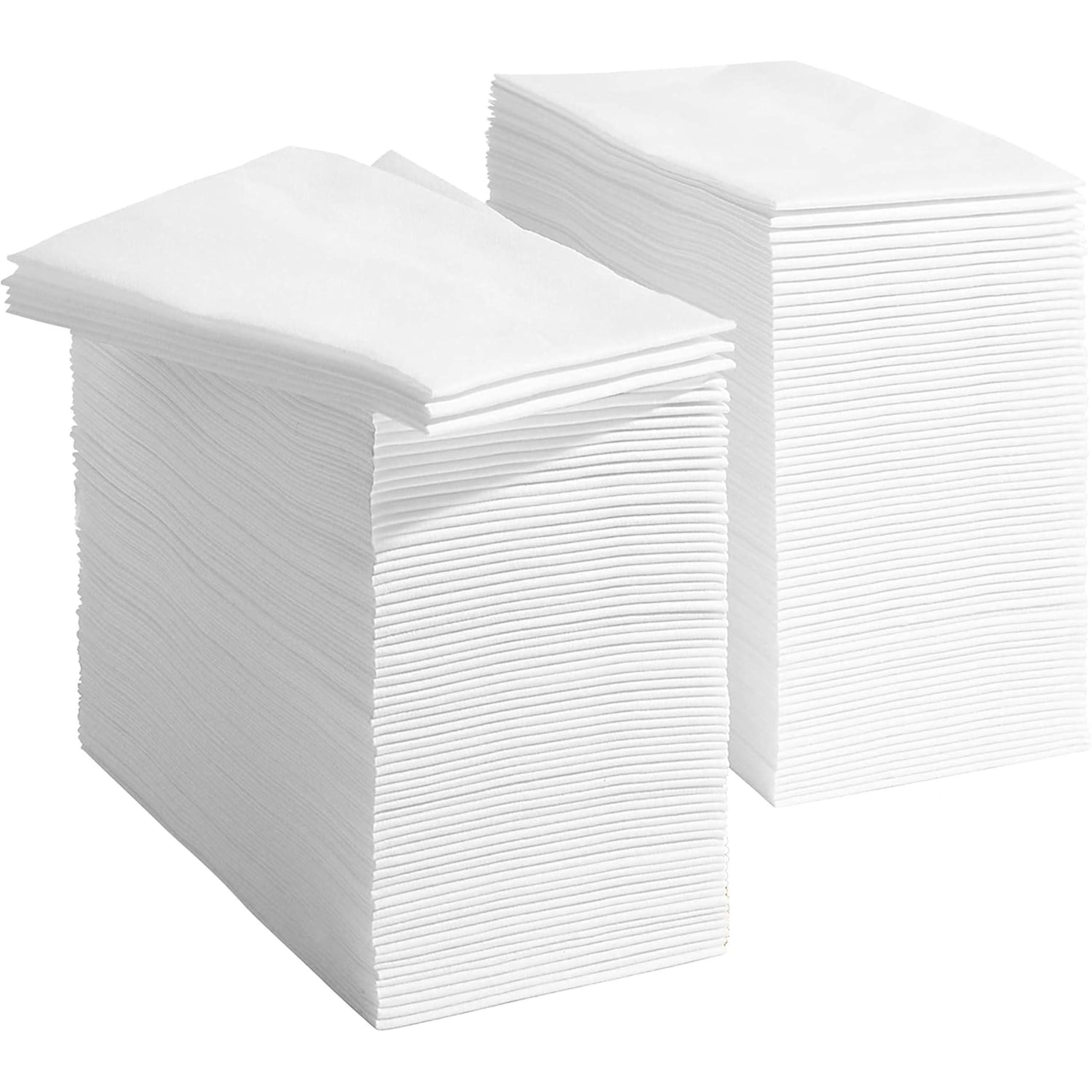 Prestee 200 Disposable Paper Hand Towels That Feel Like Linen Napkins - White, Disposable Guest Towels, Wedding Napkins, Paper N