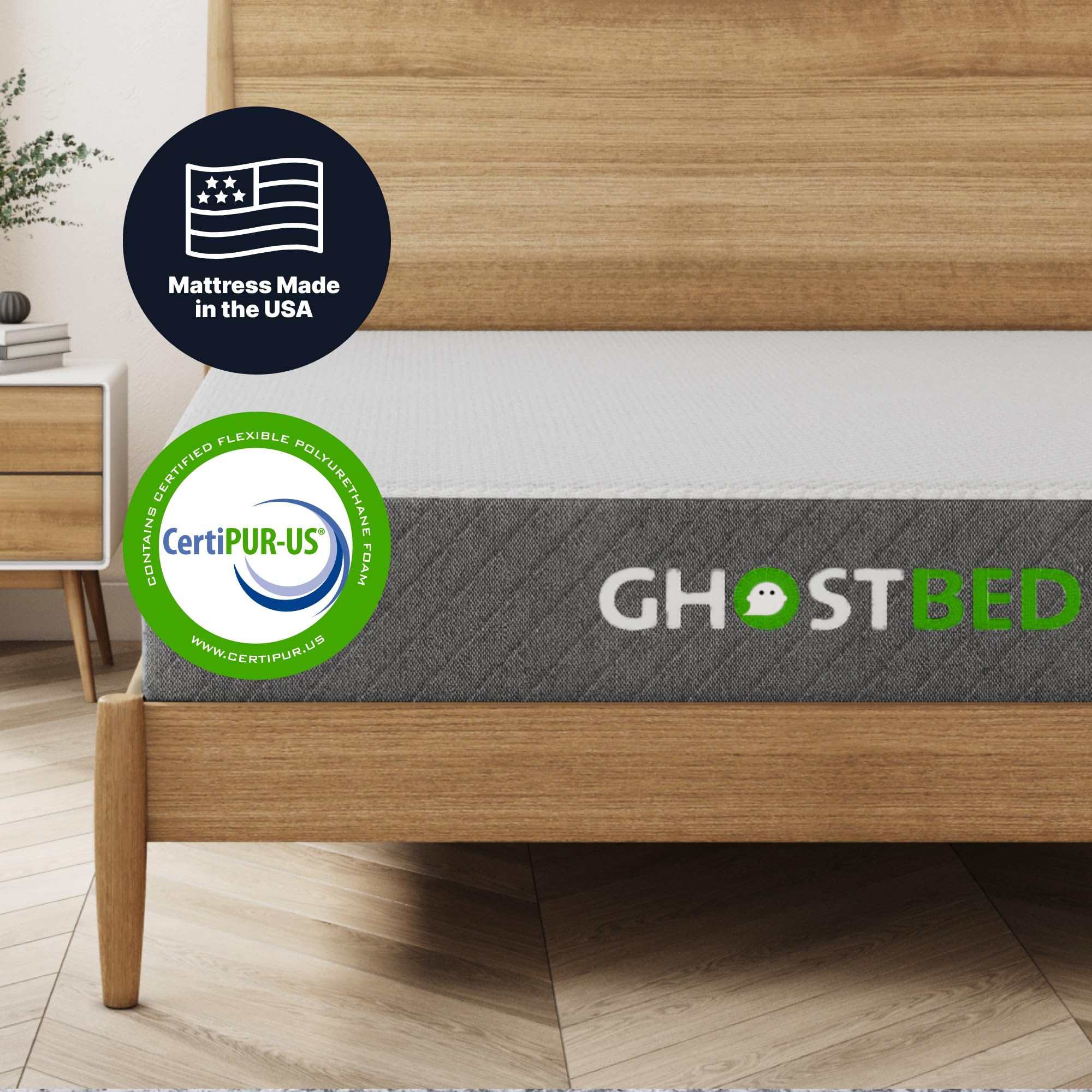 Ghostbed Classic 11 Inch Cool Gel Memory Foam & Latex Mattress - Medium-Firm Feel, Made In The Usa, Twin Xl