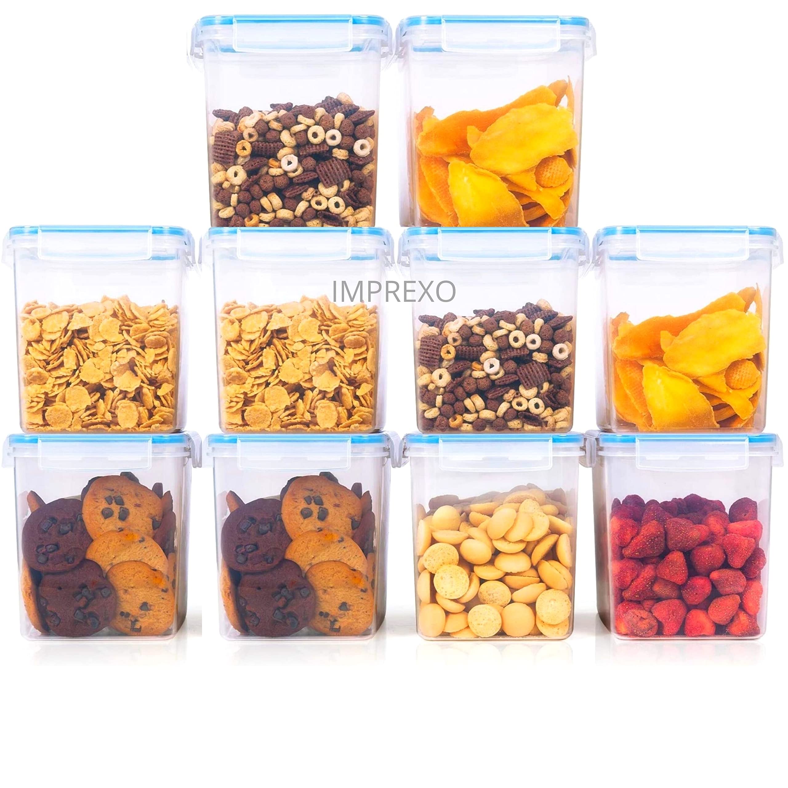 Imprexo Airtight Food & Fridge Storage Jars & Containers Plastic Boxes For Kitchen Canister Jar And Container Dal/Stackable/Snac
