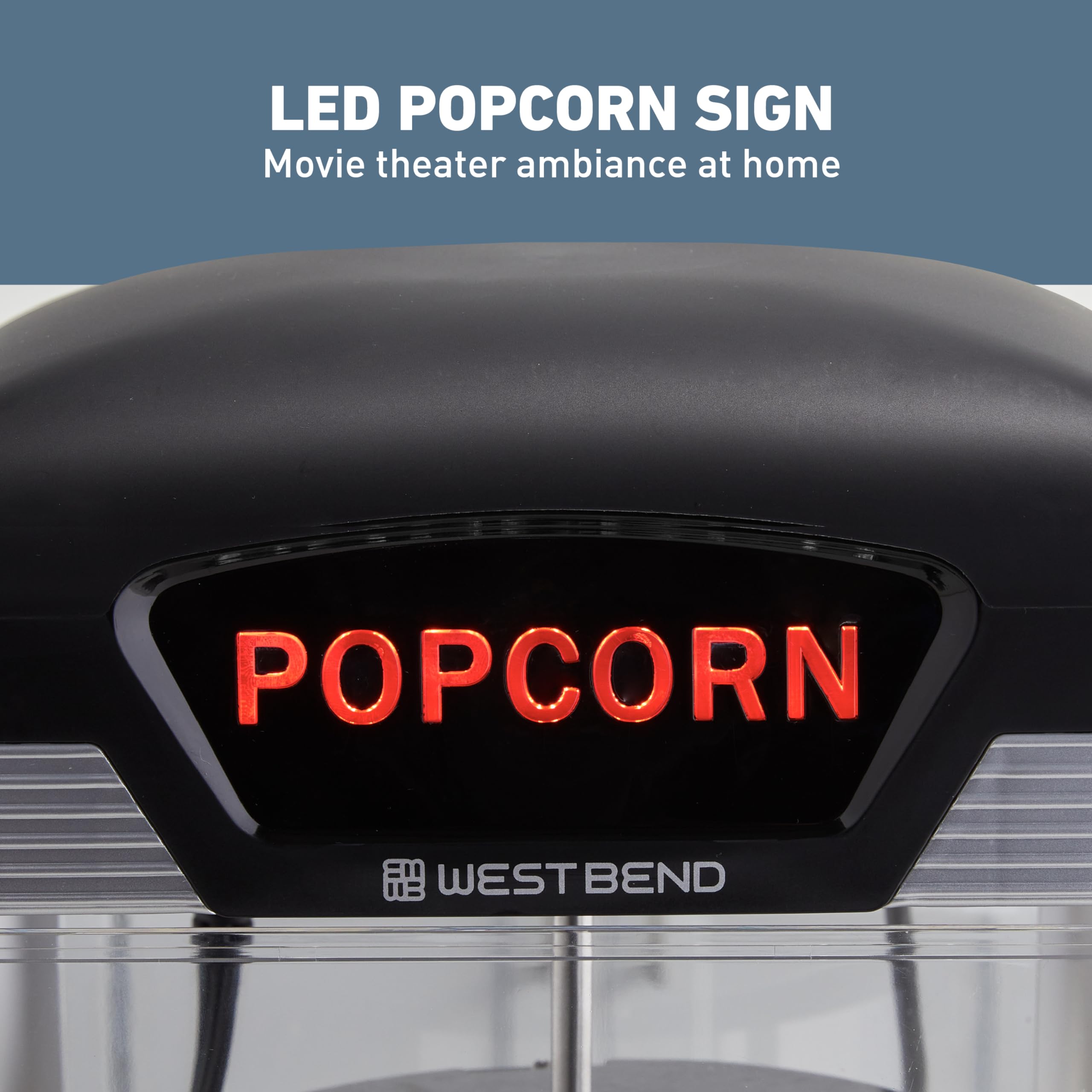 West Bend Stir Crazy Popcorn Popper - 4 Qt. Nonstick Kettle, Black, Model PCWBTCBK13