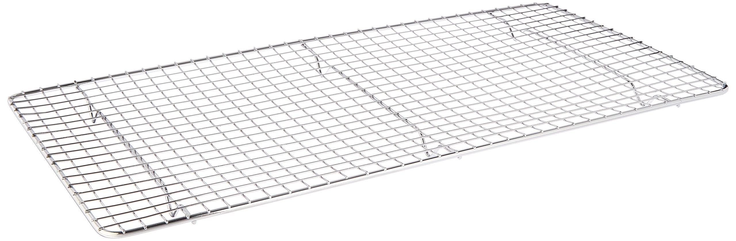 Update International Cross-Wire Grid Cooling Rack, Wire Pan Grate, Baking Rack, Icing Rack, Chrome Plated Steel, Rectangle Shape