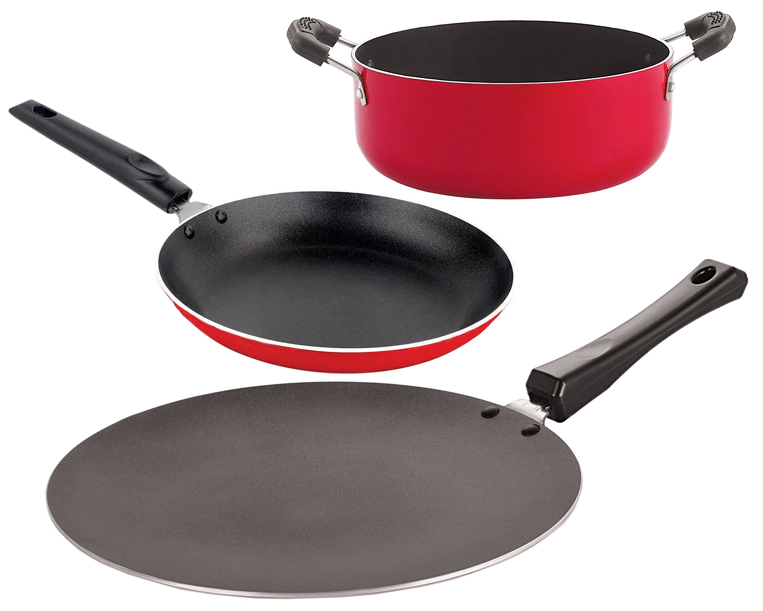 Nirlon Nonstick Aluminium Cooking Combo Gift Set Offer With Bakelite Handle