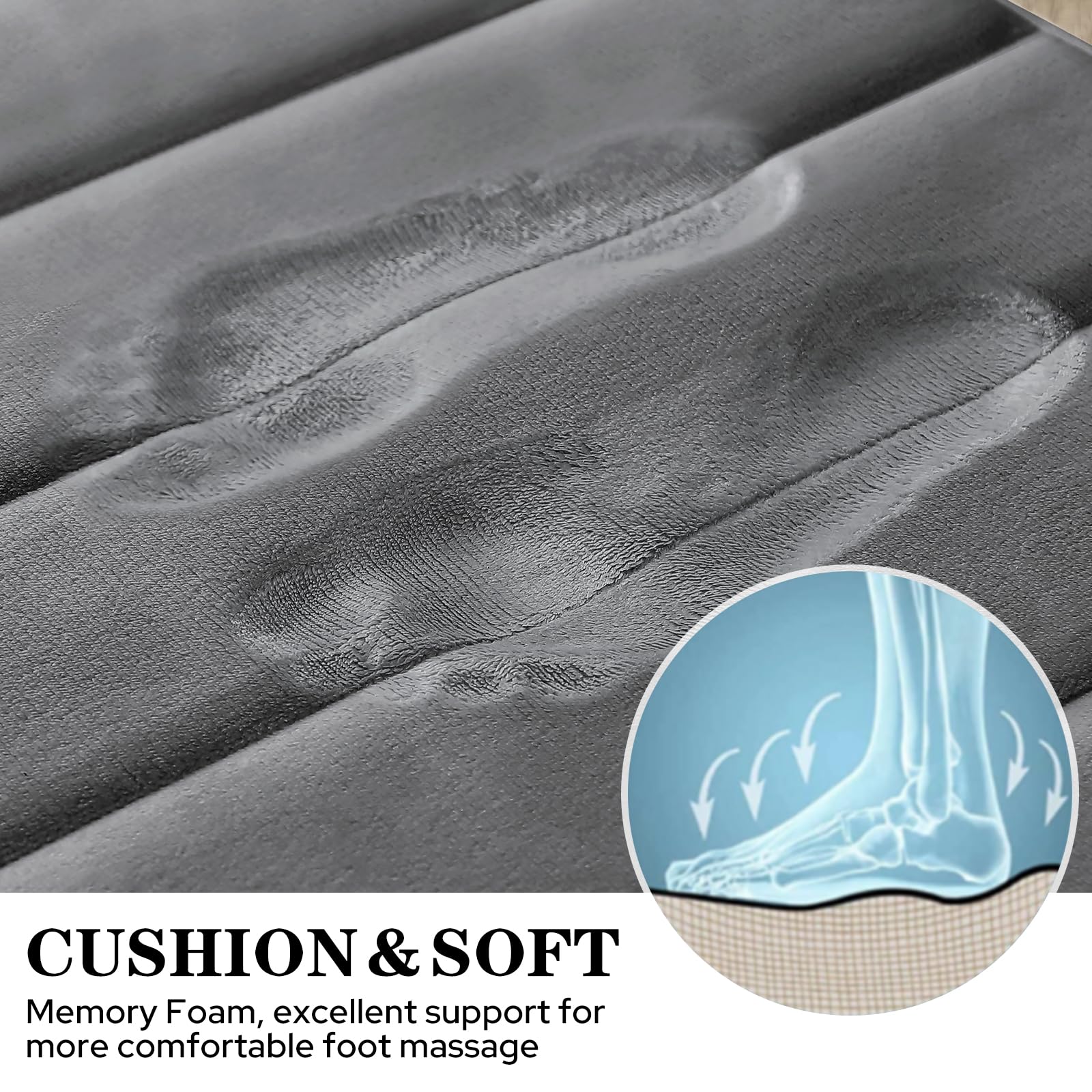 BYSURE Bathroom Rugs Sets 3 Piece Dark Grey Memory Foam Non Slip Extra Absorbent Bath Mat Set for Bathroom  Soft Bathroom Rugs and Mats Set Washable Floor Carpets