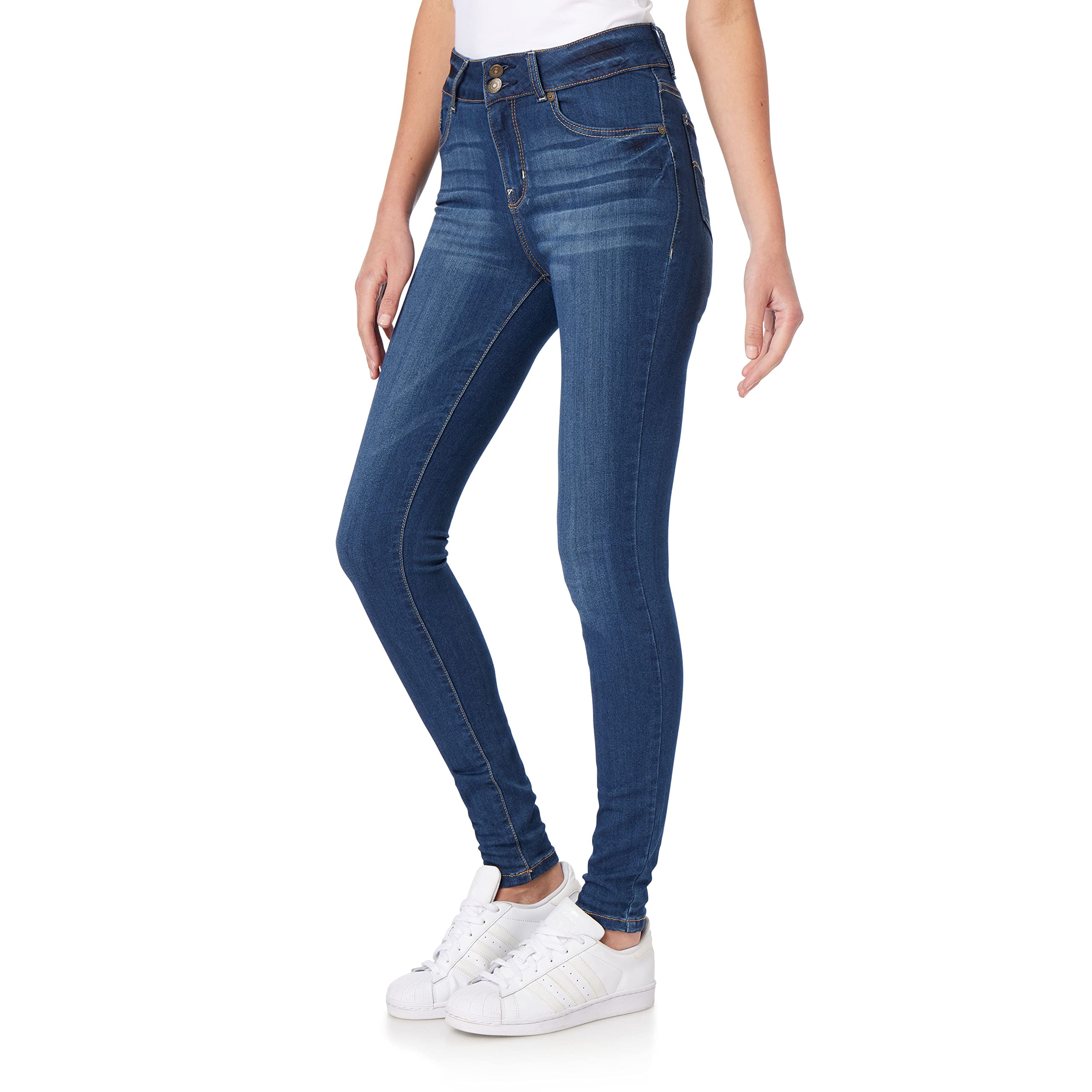 Wallflower Womens Ultra Skinny Mid-Rise Insta Soft Juniors Jeans (Standard And Plus), Hayden Pure, 13