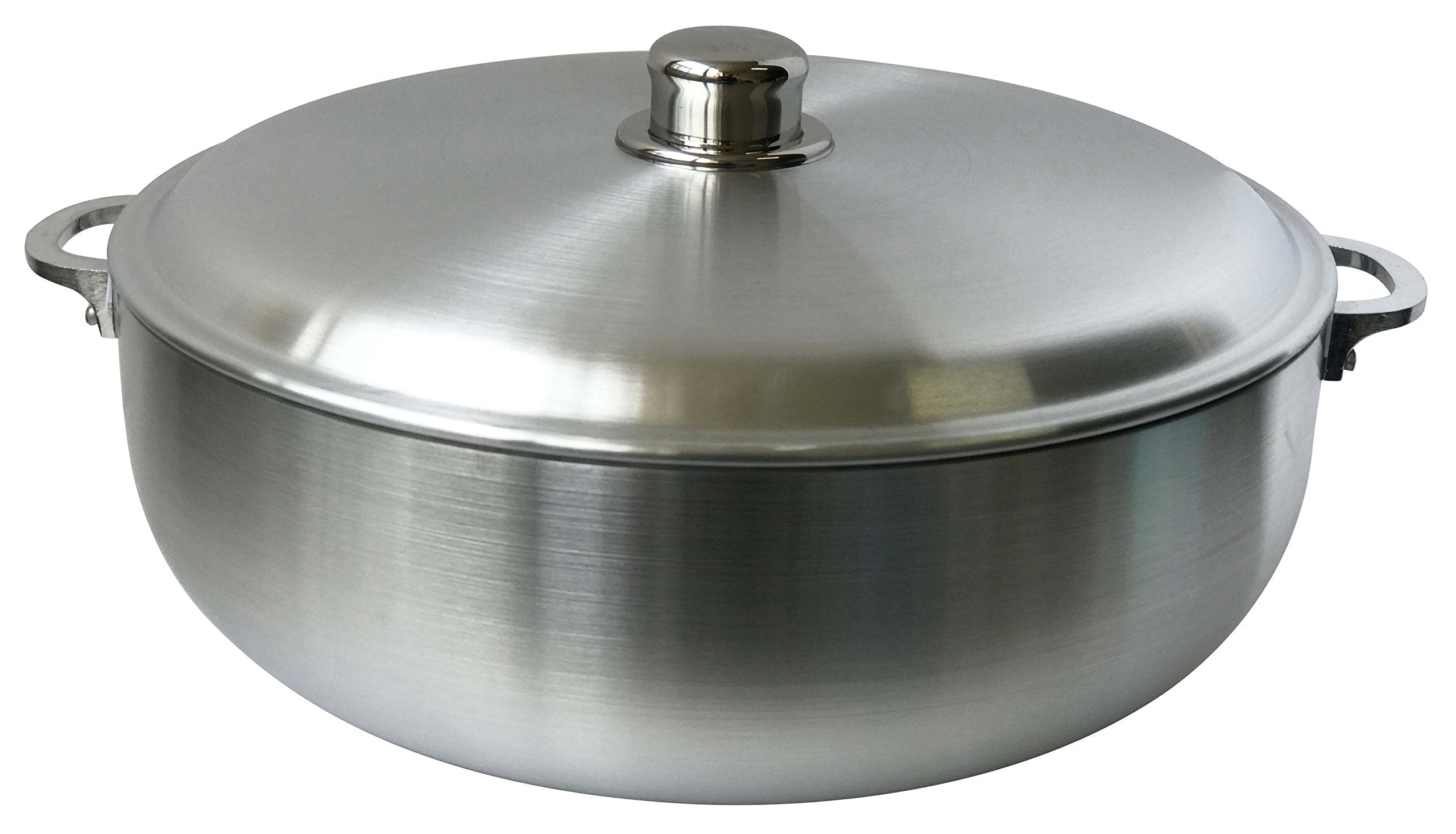 WeeS Beyond WeeS Beyond 6632-14 Heavy Gauge Caldero Dutch Oven With Aluminum Lid, 11.5 Quart, Silver