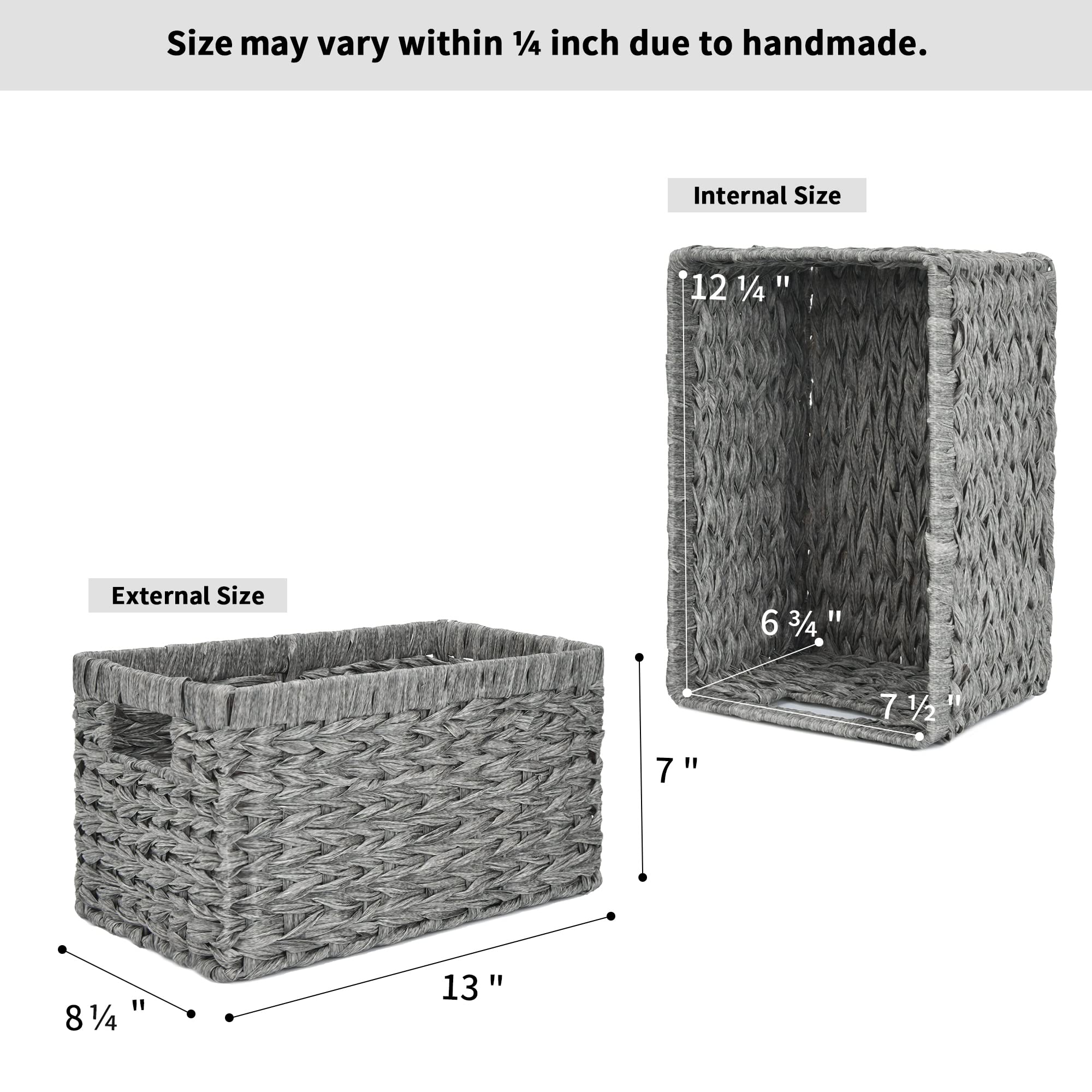 Granny Says Wicker Baskets For Storage, Woven Baskets For Organizing, Baskets For Organizing Cabinet Coffee Table, Wicker Basket
