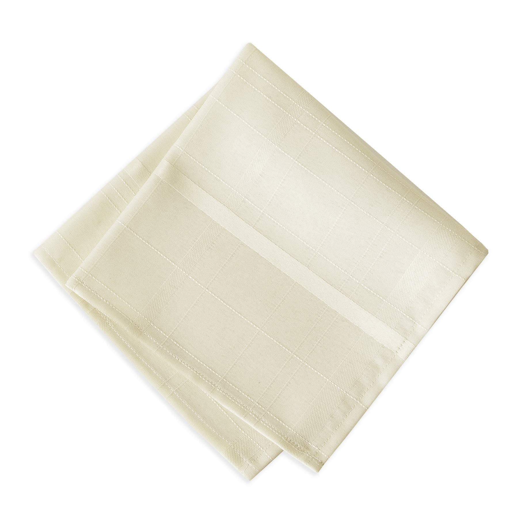 Newbridge Elegance Plaid No-Iron Soil Resistant Woven Fabric Napkins - Set Of 4 Napkins - Beige