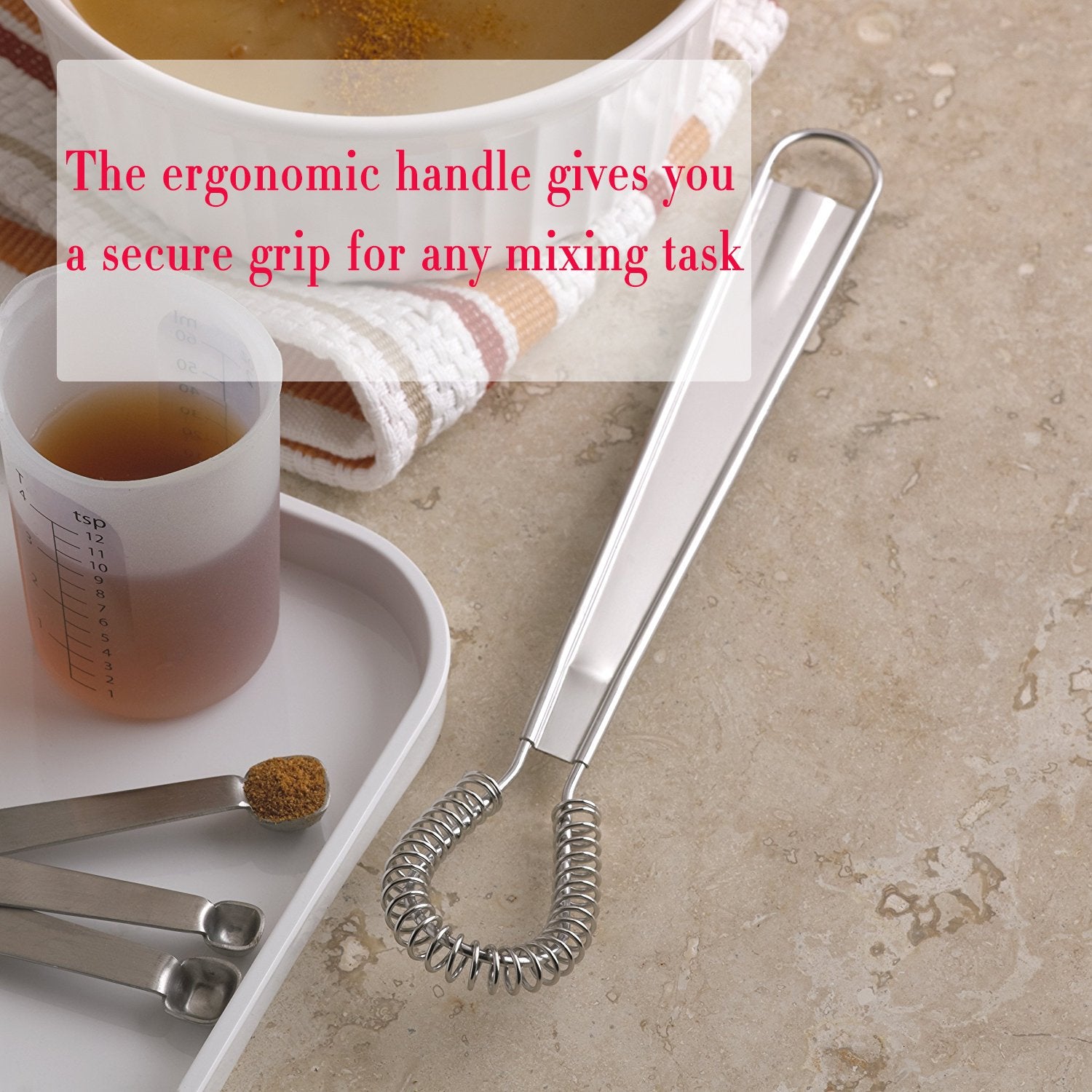 Best Utensils Stainless Steel Mini Egg Whisk Beater Handheld Milk Frother Foamer Foaming Creamy Coffee Mixer Spring Sauce Blende