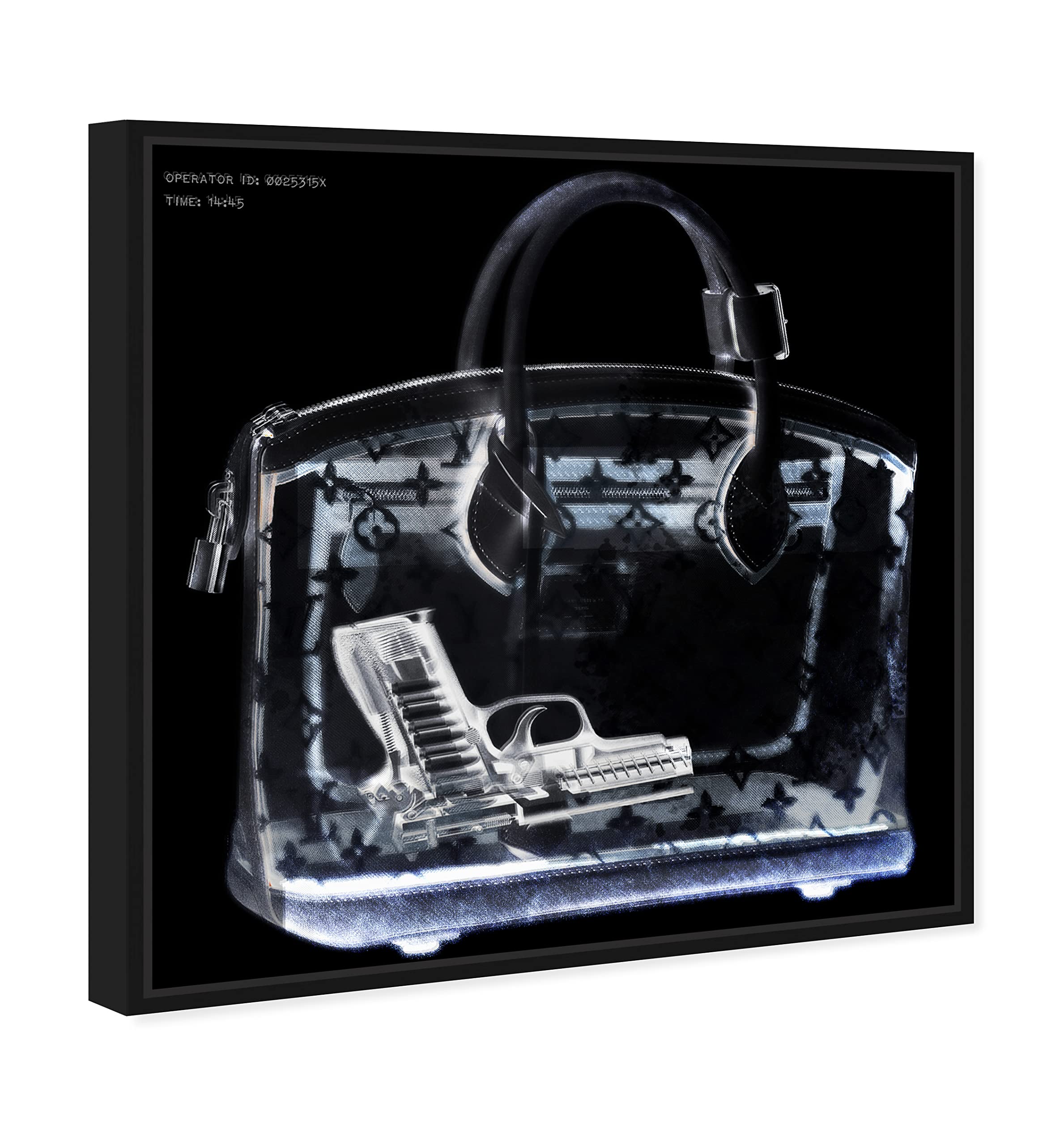 The Oliver Gal Artist Co. Fashion And Glam Wall Art Canvas Prints 'Couture X Ray' Handbags Home D  Cor, 30 In X 30 In, Black, Wh