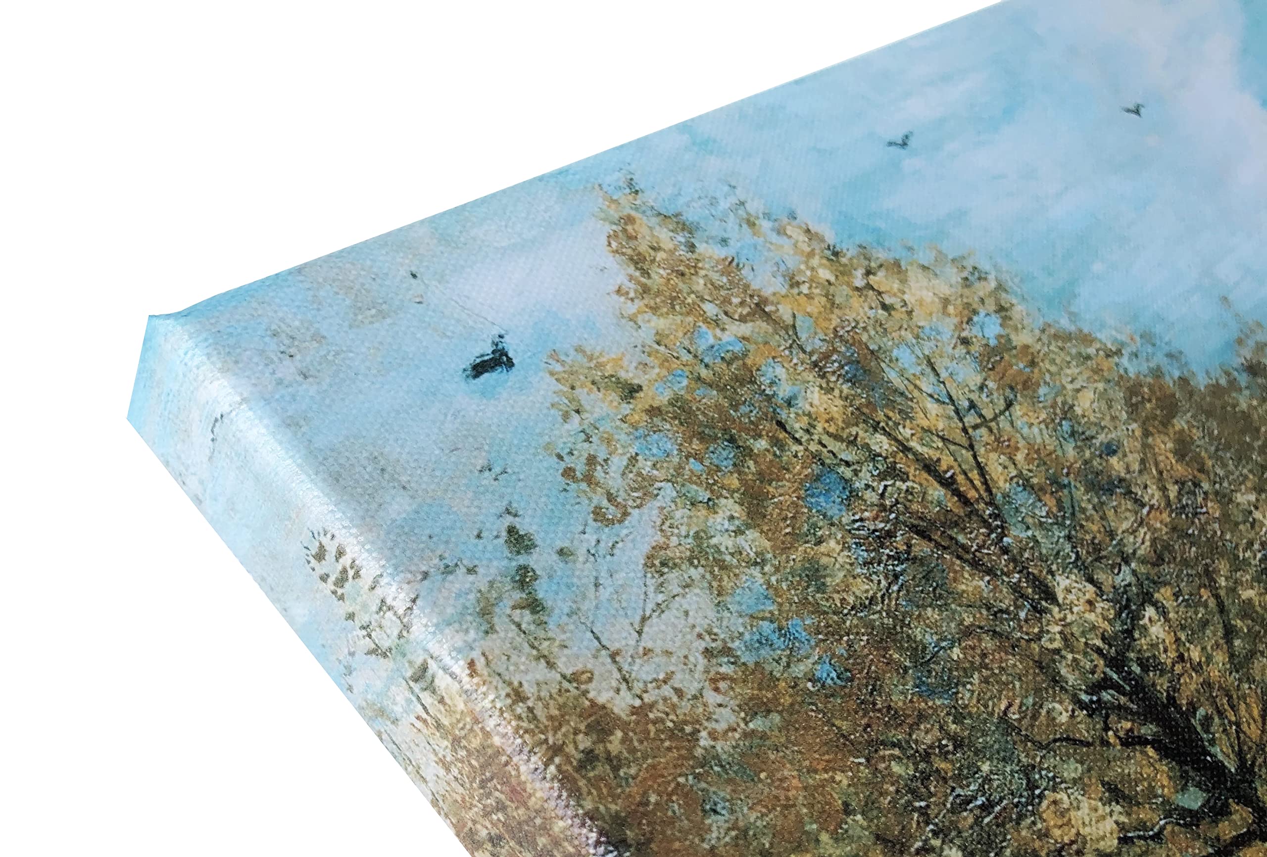 Wieco Art Autumn Landscape 1885 Canvas Prints of Vincent Van Gogh Art Famous Paintings Reproduction Tree Forest Pictures Artwork Wall Art for Home Decor and Wall Decorations
