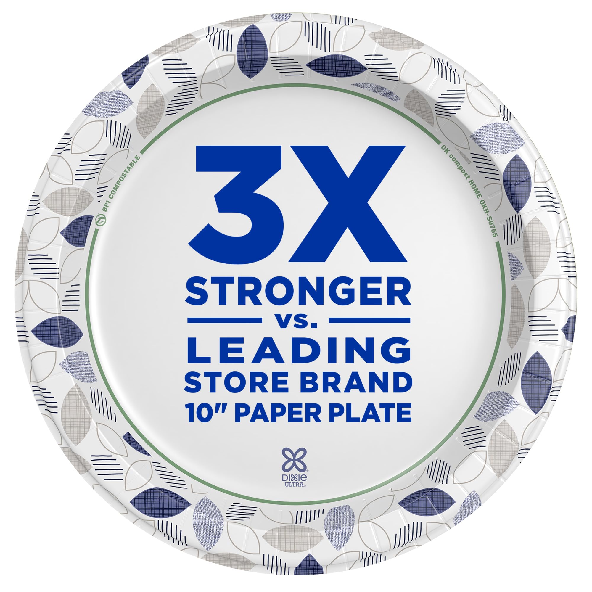 Dixie Ultra, Large Paper Plates, 10 Inch, 172 Count, 3X Stronger*, Heavy Duty, Microwave-Safe, Soak-Proof, Cut Resistant, Dispos