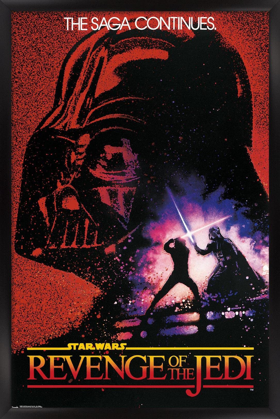 Trends International 24X36 Star Wars: Revenge Of The Jedi - One Sheet Wall Poster, 24'' X 36'', Black Framed Version