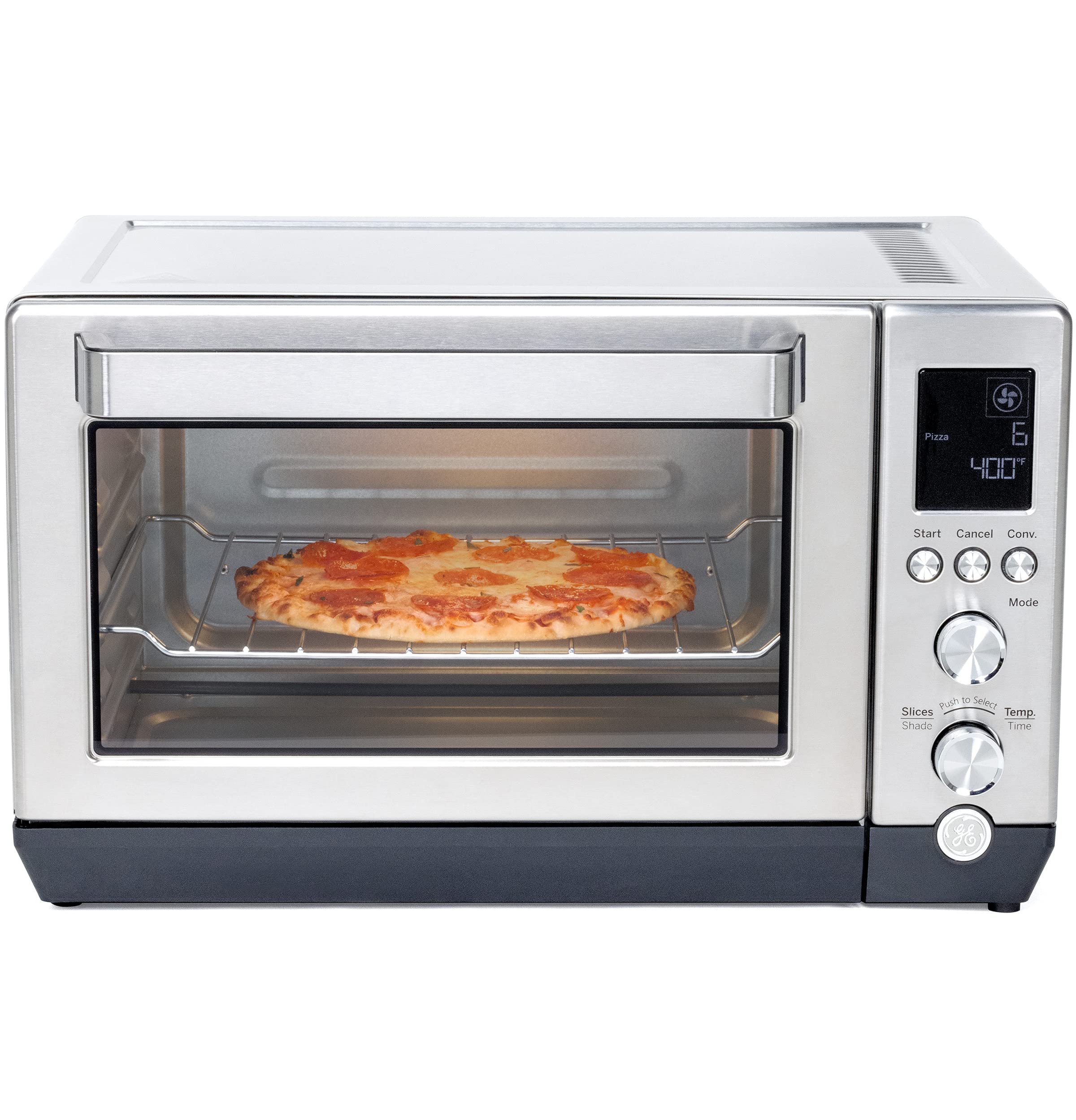 GE Convection Toaster Oven | Calrod Heating Technology | Large Capacity Toaster Oven Complete With 7 Cook Modes & Oven Accessori