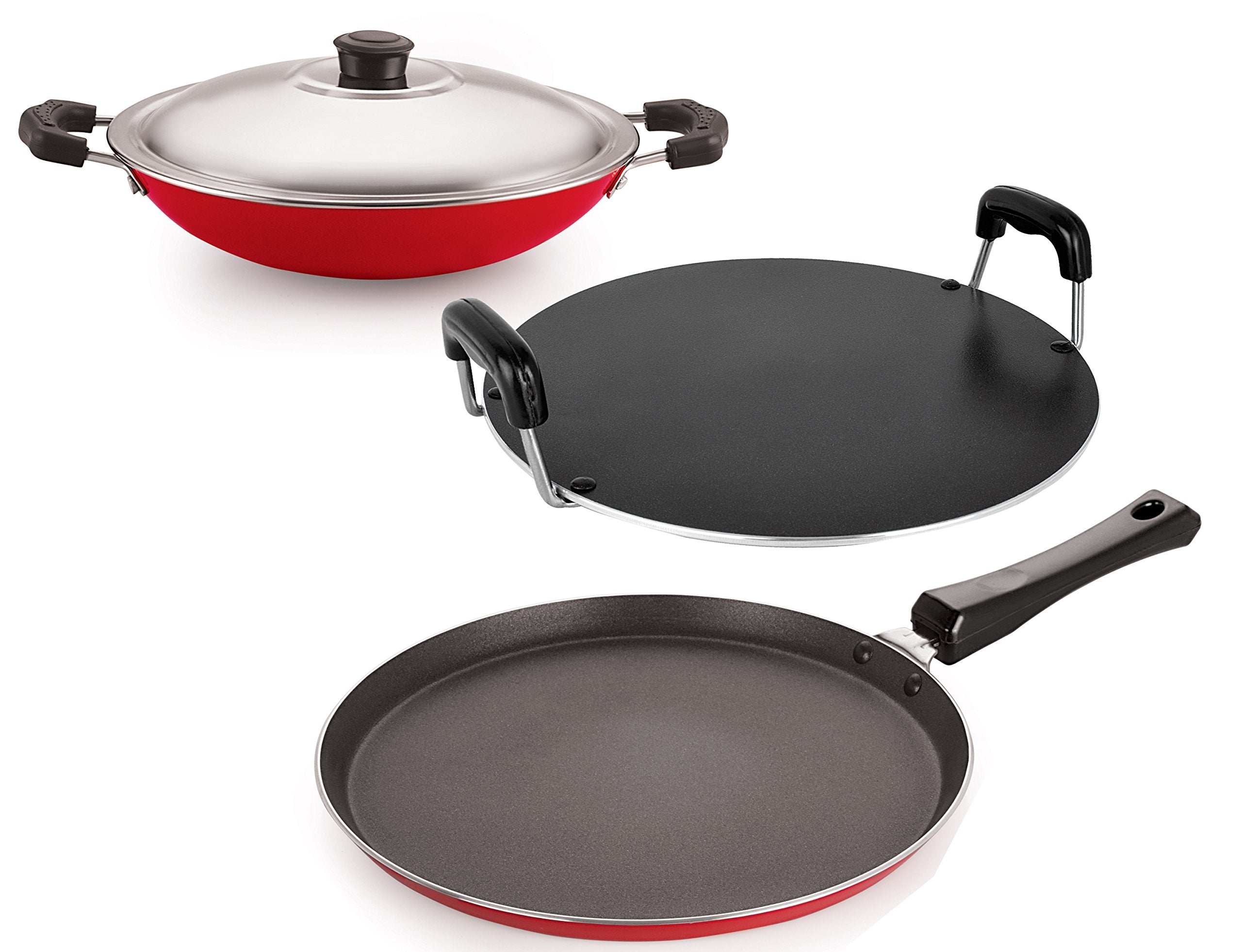 Nirlon NonStick Aluminium Tawas And Appachatti Combo Cooking Item Gift Set
