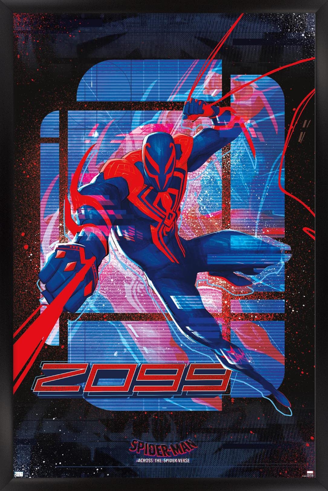 Trends International Marvel Spider-Man: Across The Spider-Verse - Spider-Man 2099 Wall Poster, 22.37'' X 34.00'', Black Framed V