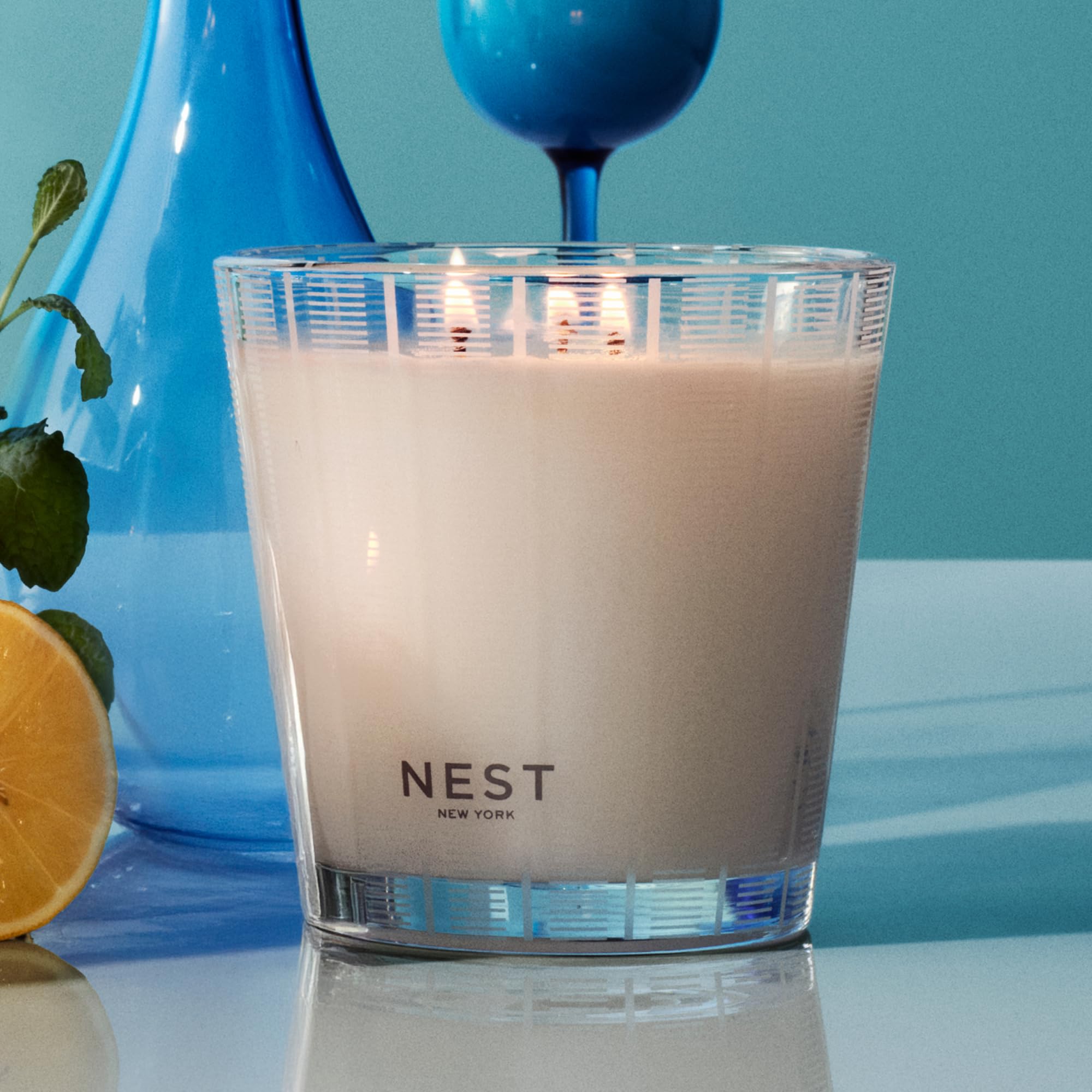 NEST Fragrances 3-Wick Candle- Cedar Leaf & Lavendar , 21.1oz