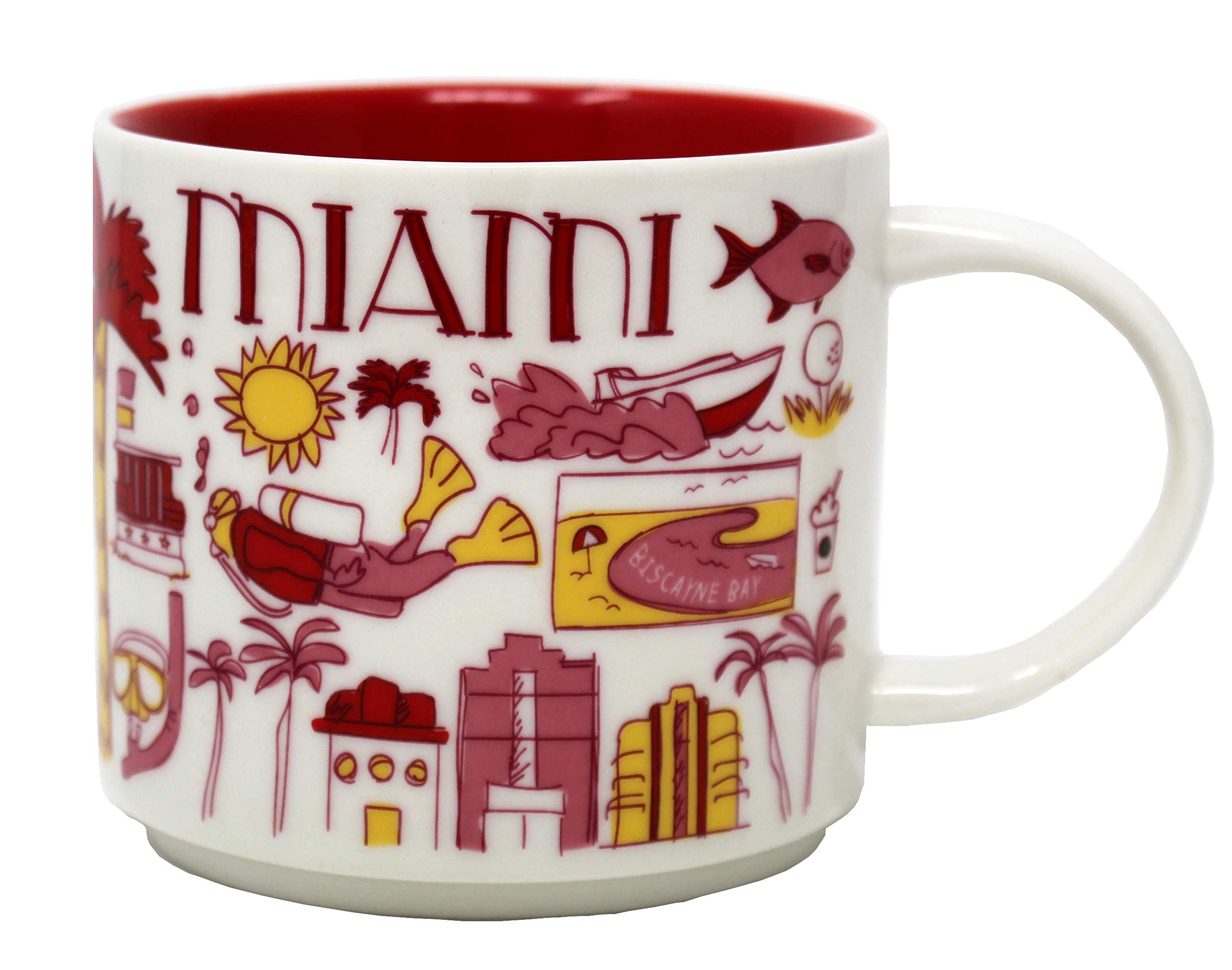 Starbucks Been There Series Miami Ceramic Coffee Mug, 14 Oz