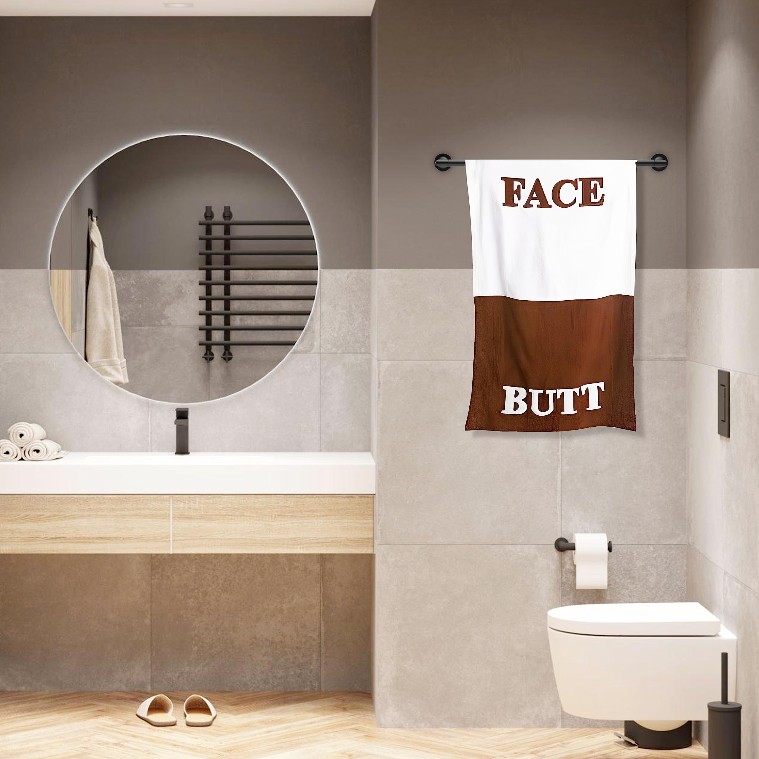 Kovot Bath Towel 100% Cotton Beach Towel 30'' X 56'' | Face/Butt Practical & Novelty Gift