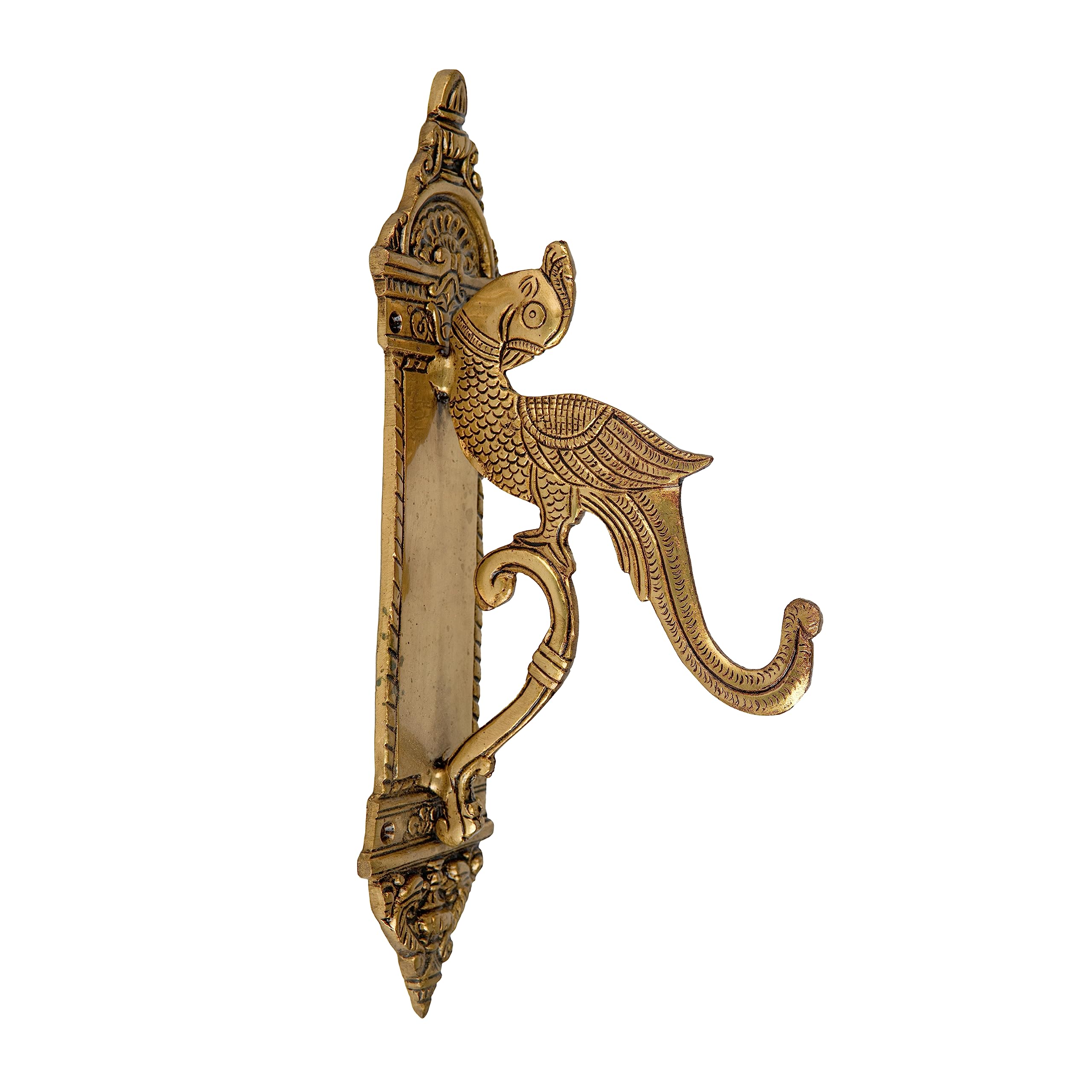 Jaszz Art Brass Wall Decor Ethnic Design Handmade Antique Wall Hanging Hanger Statue For Home Decor Temple Pooja Office Decorati