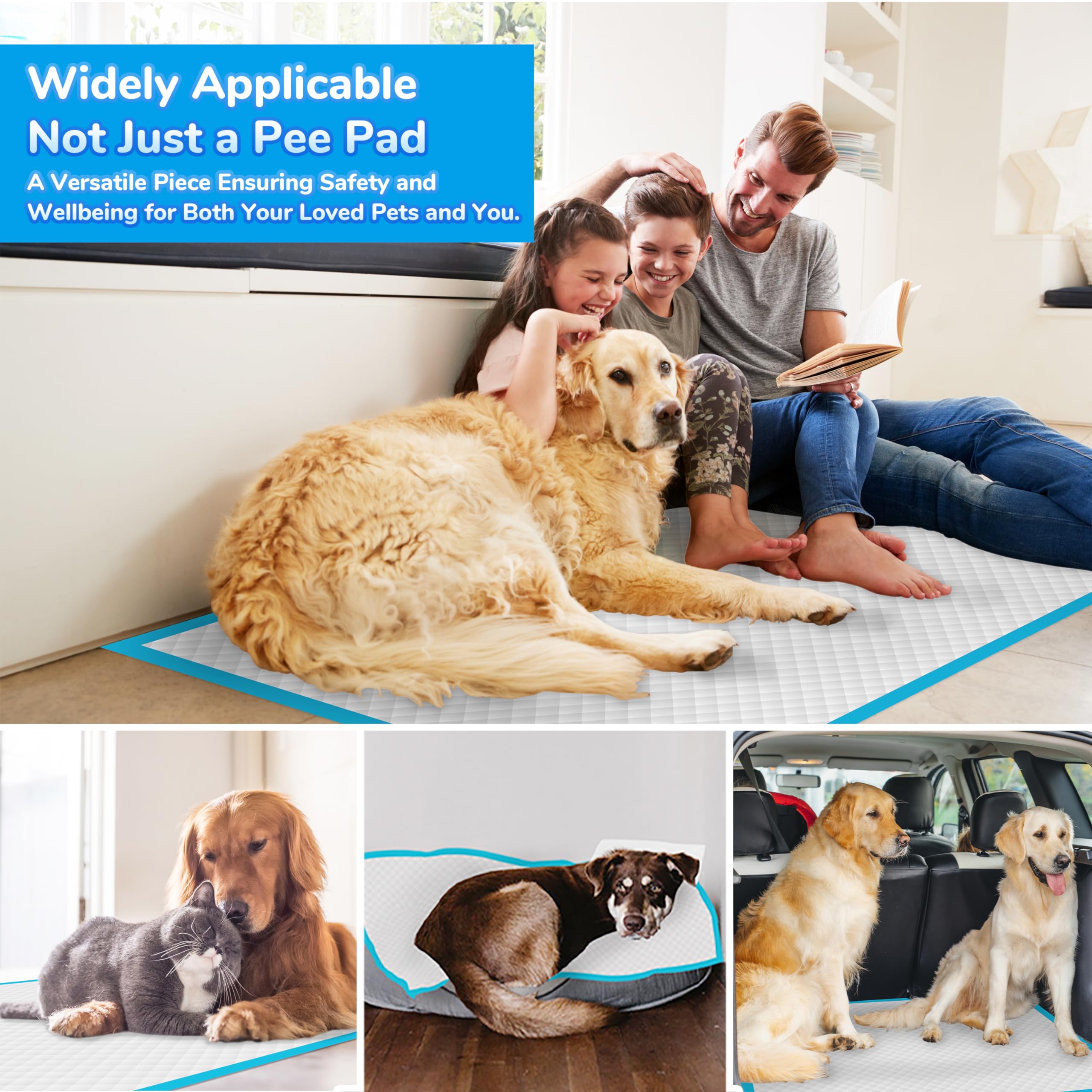 Joinpads Extra Large Dog Pee Pads, Thicker Design For Super Absorbent And Leak Proof Pads, Disposable Potty Training Pads For Do