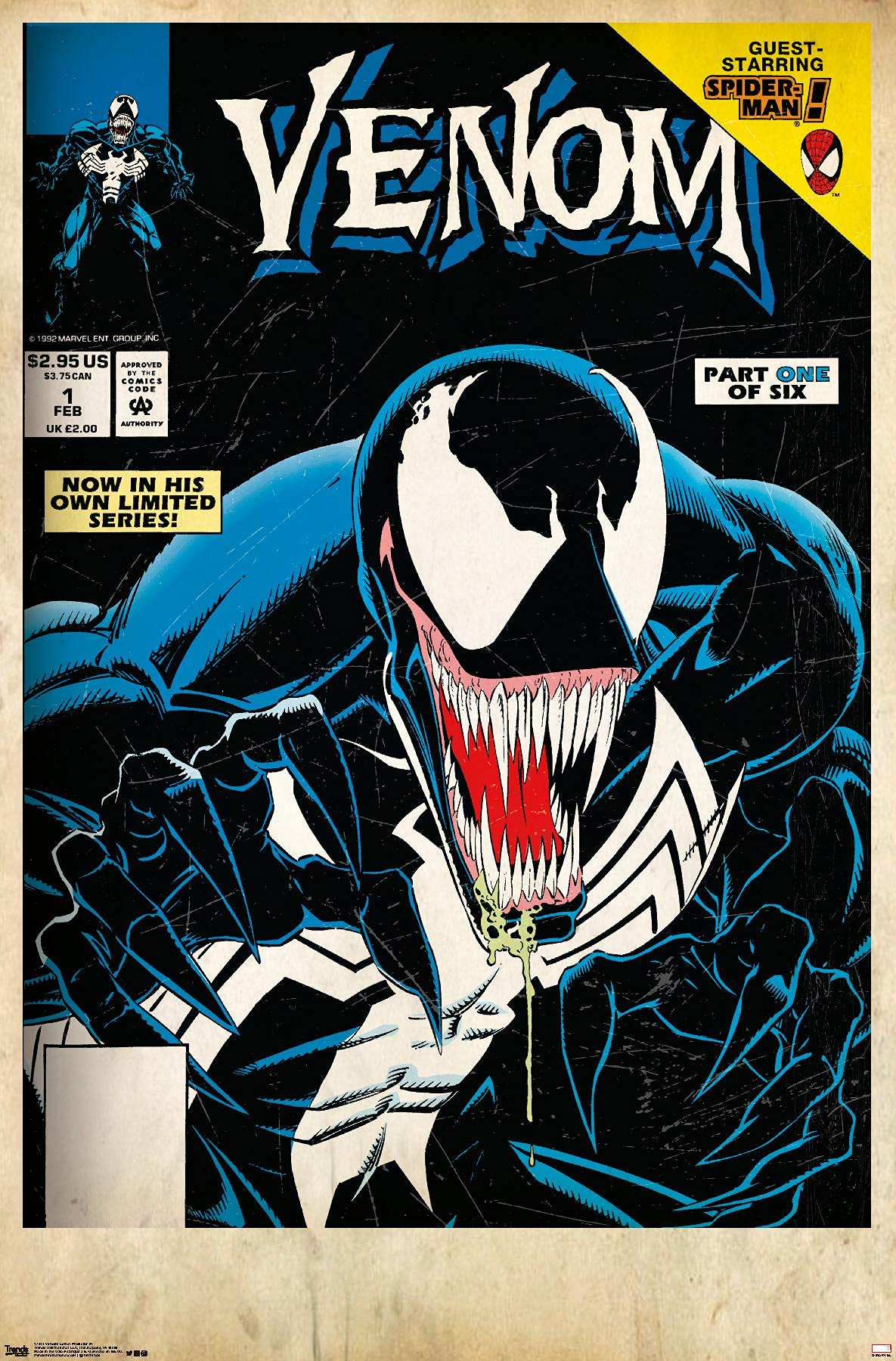 Trends International Marvel Comics - Venom - Lethal Protector Cover #1 Wall Poster, 14.725'' X 22.375'', Premium Unframed Versio