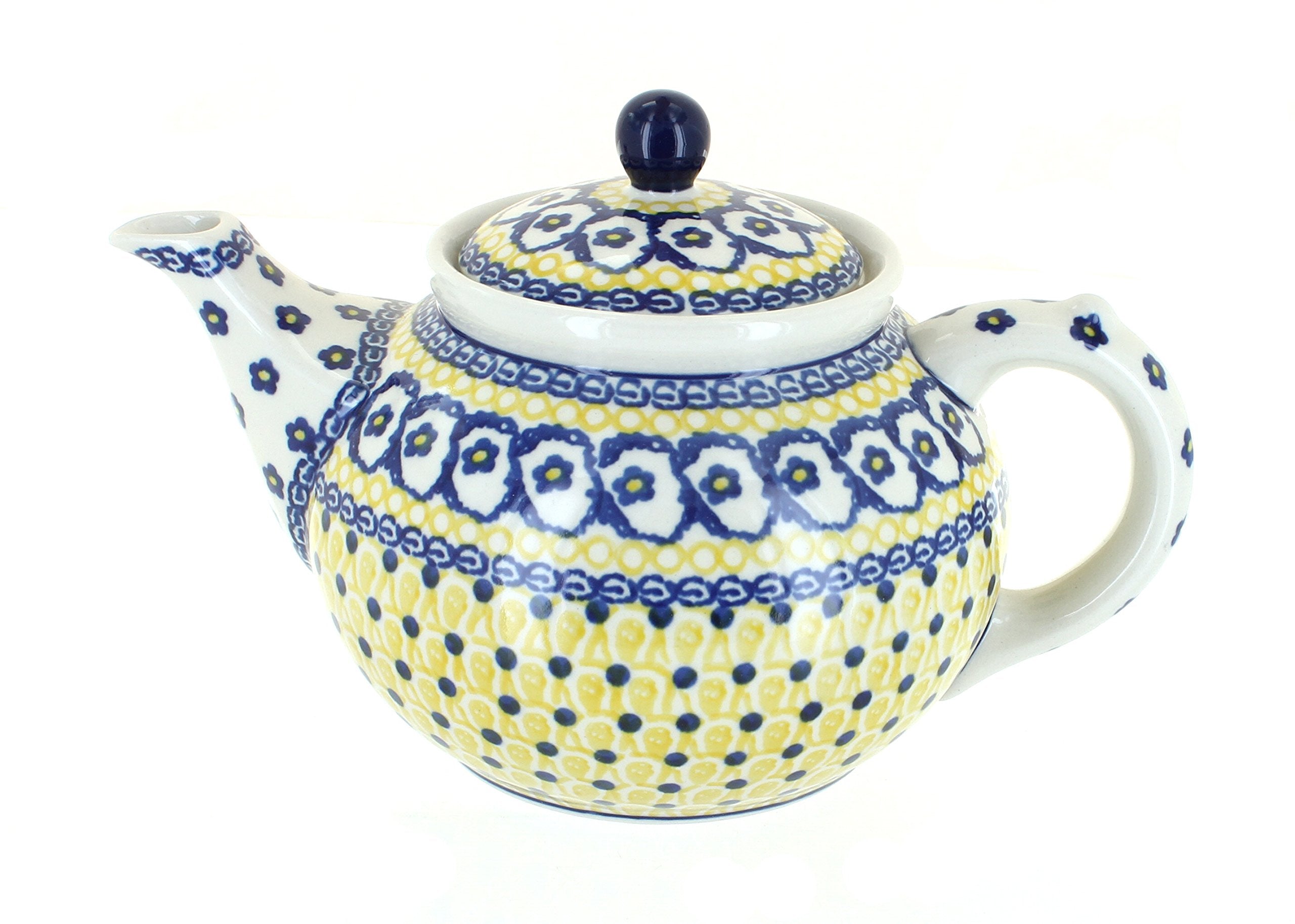Blue Rose Polish Pottery Saffron Medium Teapot