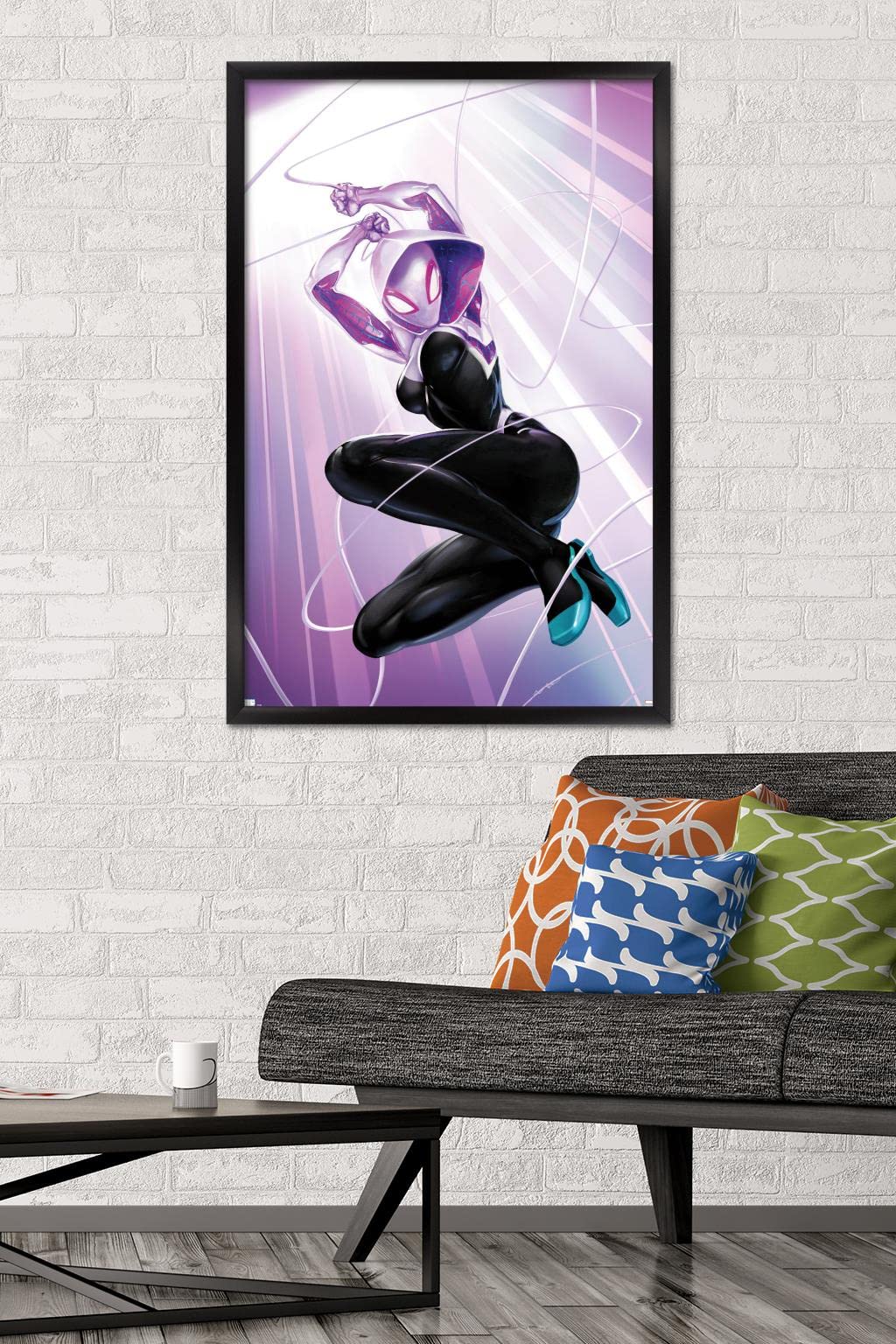 Trends International Marvel Comics - Ghost Spider - Ghost Spider #1 Wall Poster, 22.37'' X 34.00'', Black Framed Version