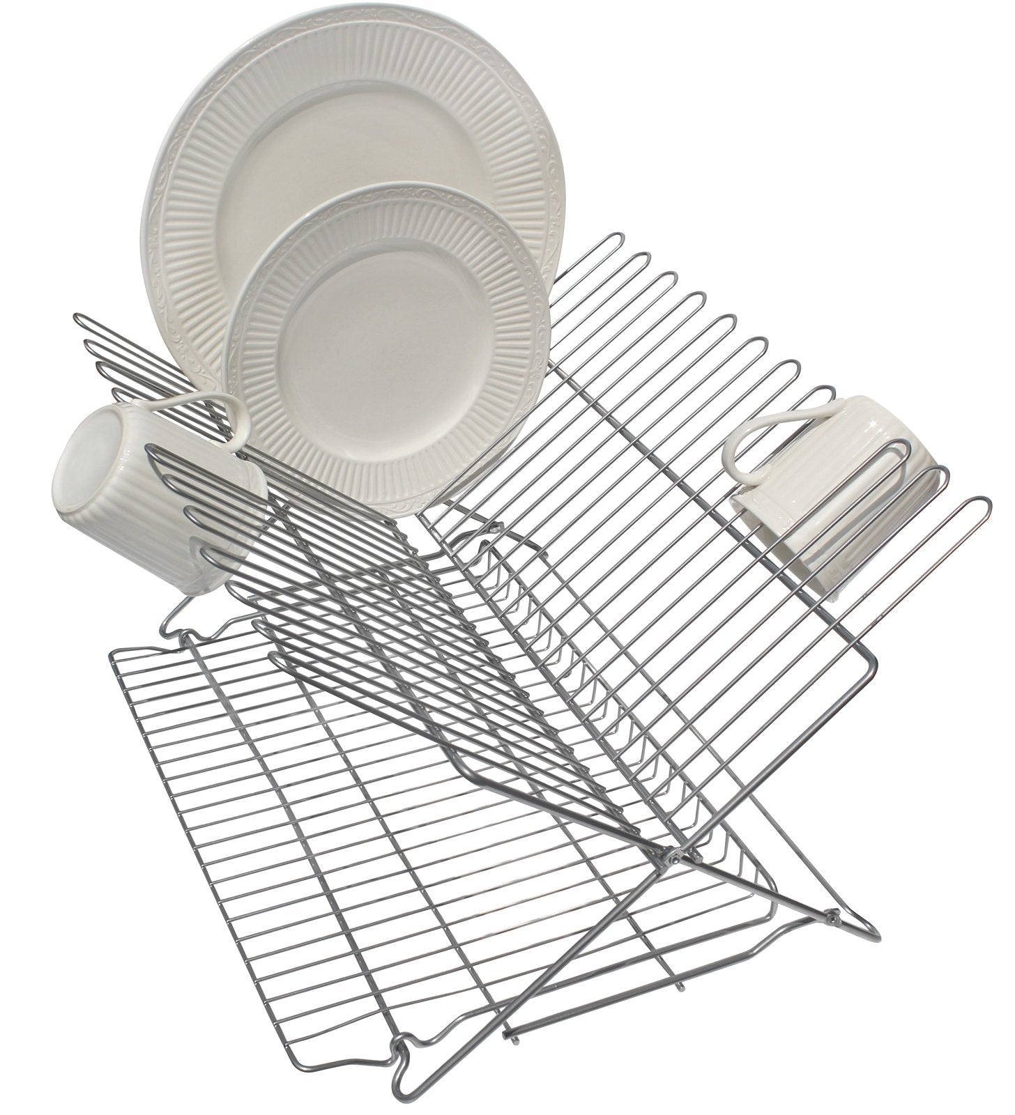 Better Houseware 3489.5 Dish Rack, Standard, Metallic Silver