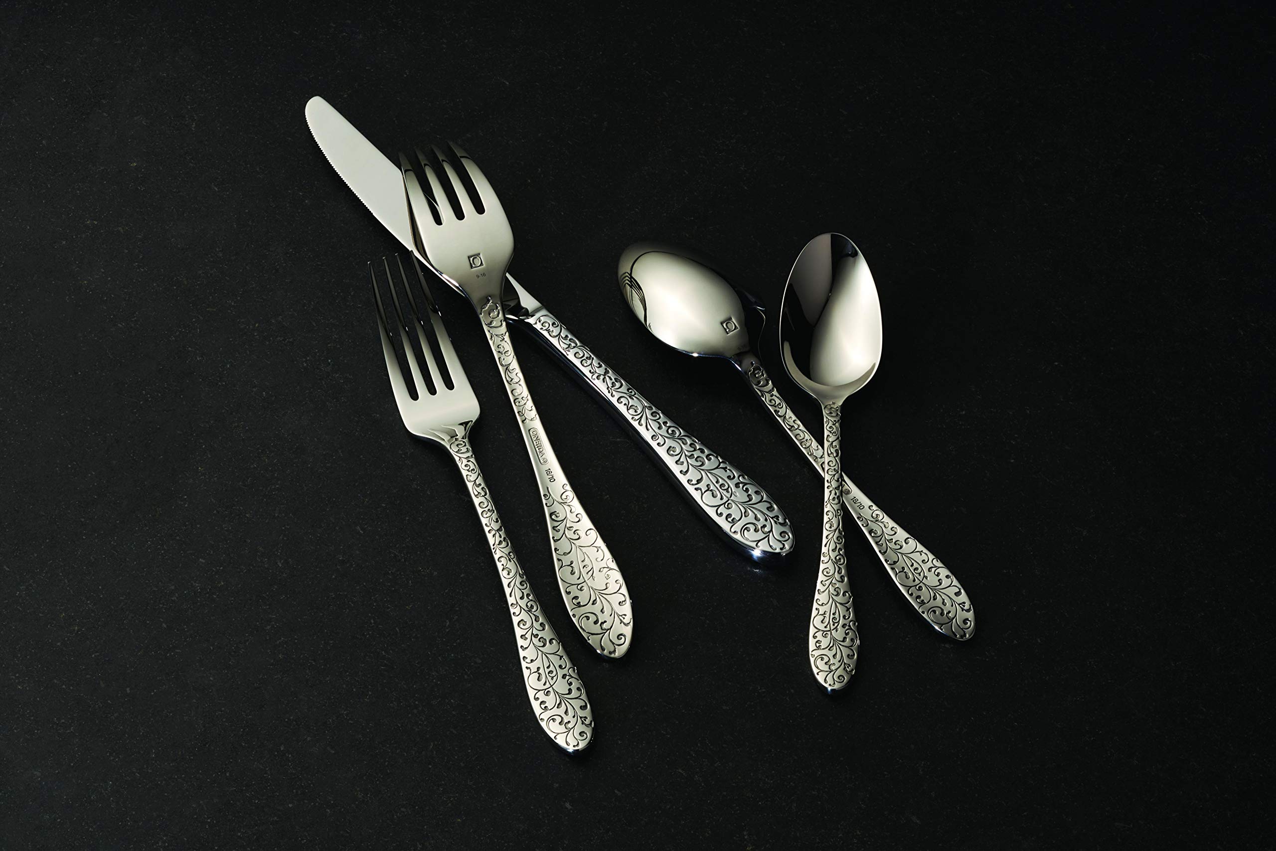 Oneida - T638Sblf Ivy Flourish Bouillon Spoons (Set Of 12)