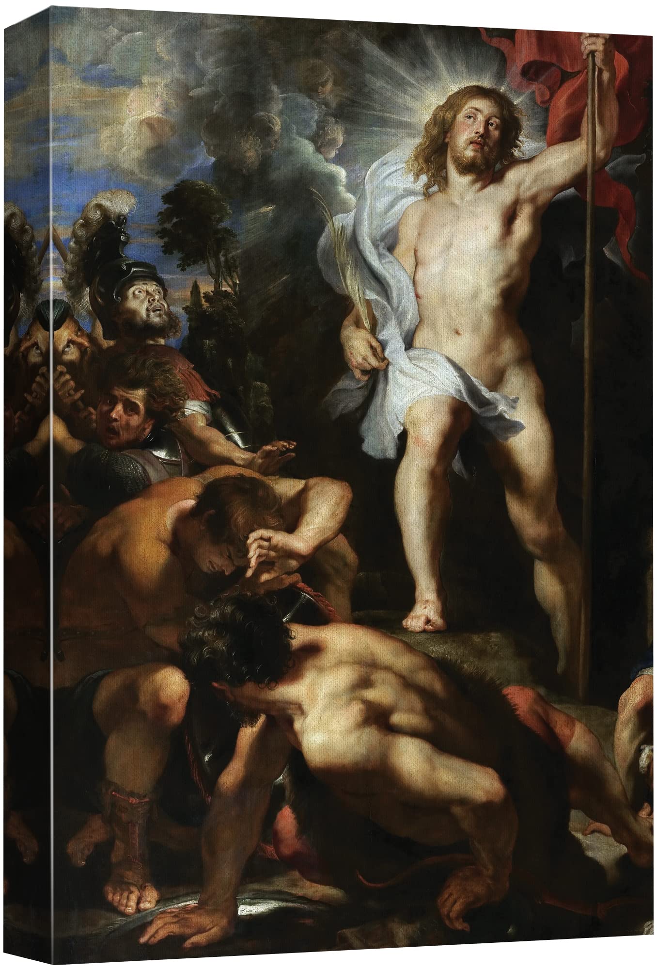Wall26 - Oil Painting Of The Resurrection Of Christ (Centre Panel) By Peter Paul Rubens In C. 1611-12 - Baroque Style - Jesus -