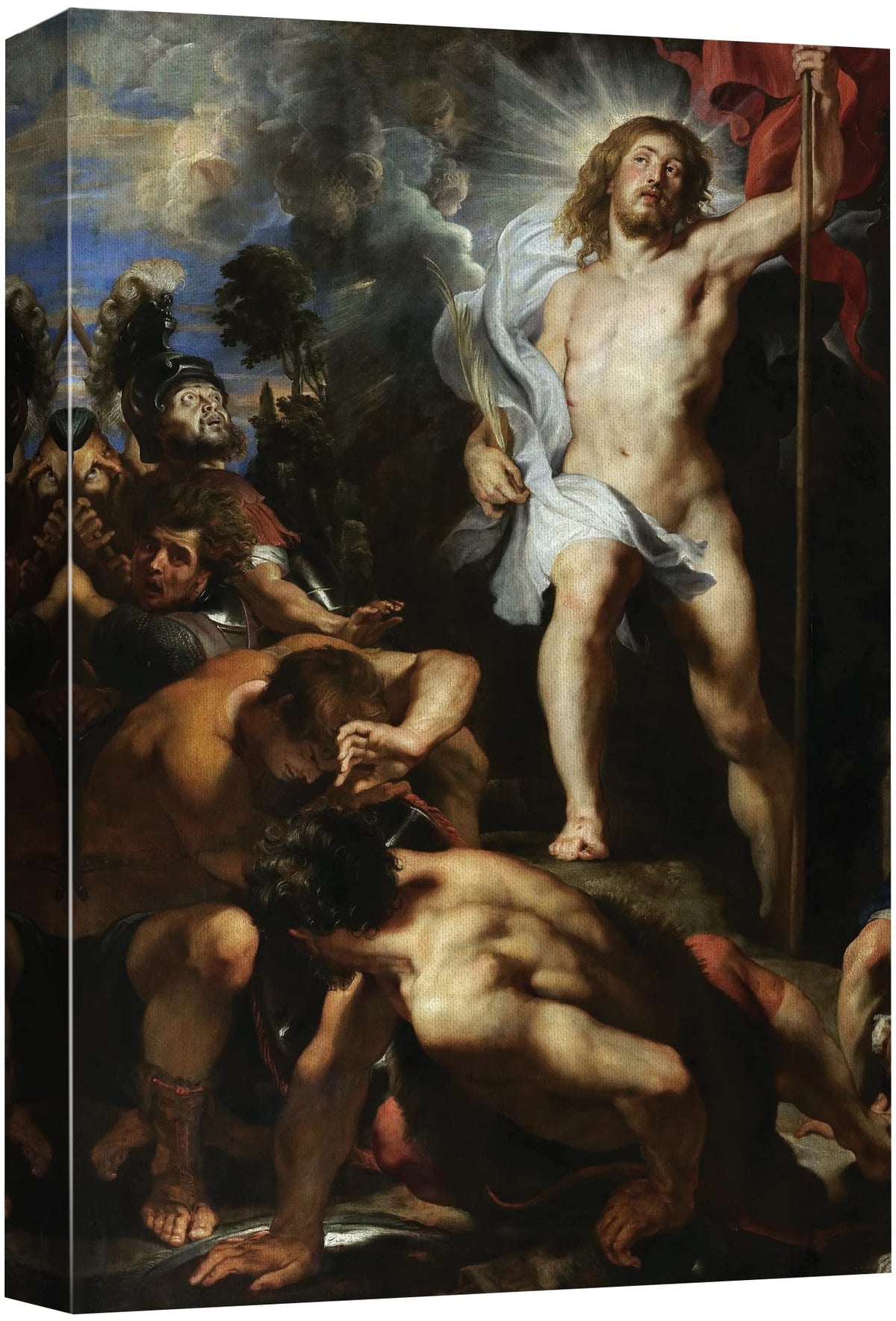 Wall26 - Oil Painting Of The Resurrection Of Christ (Centre Panel) By Peter Paul Rubens In C. 1611-12 - Baroque Style - Jesus -