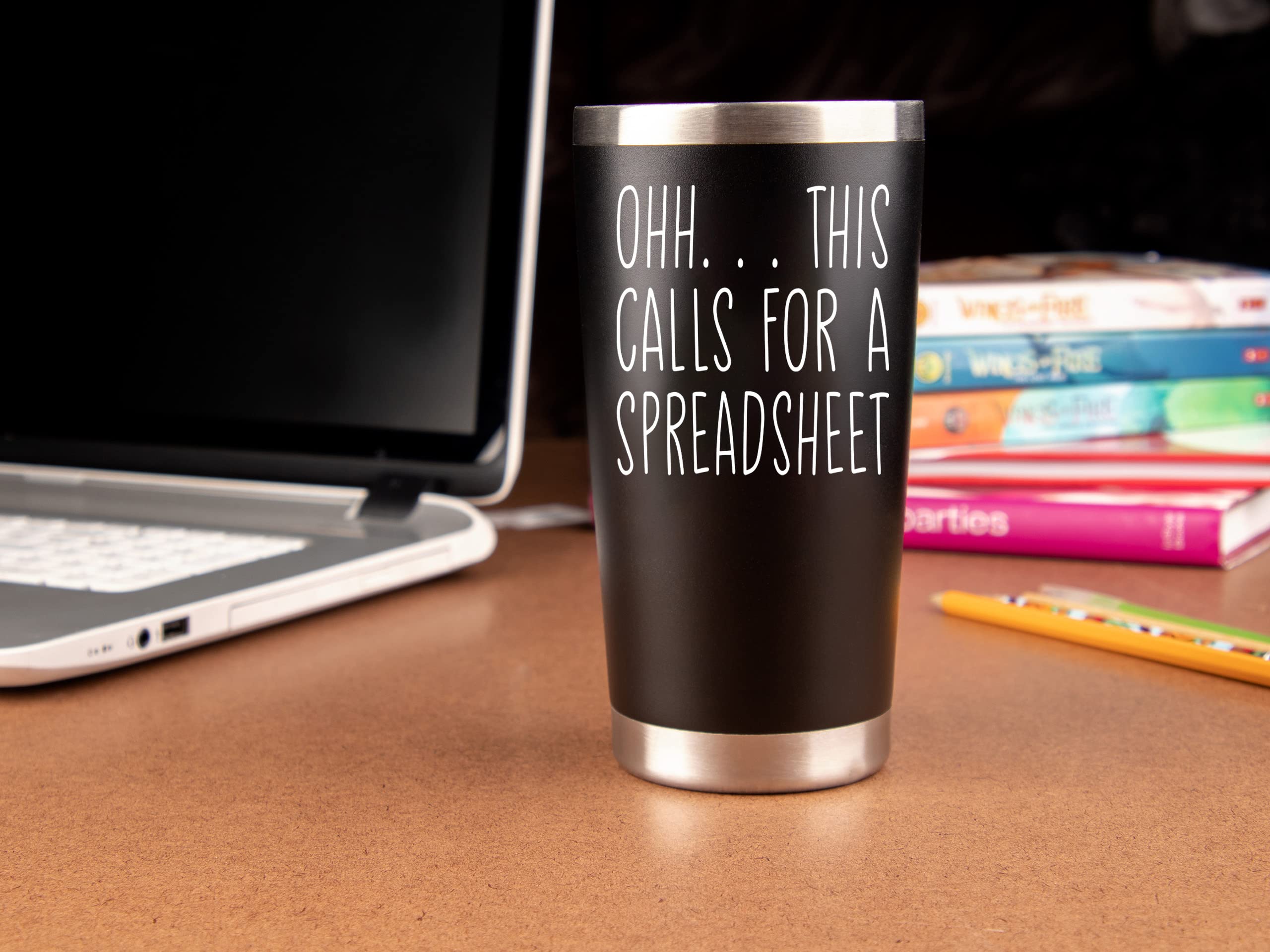 Klubi Accountant Gifts Spreadsheet Mug - 20Oz Tumbler Coffee Mug Oh This Calls For A Spreadsheet Funny Gift For Accounting, Boss