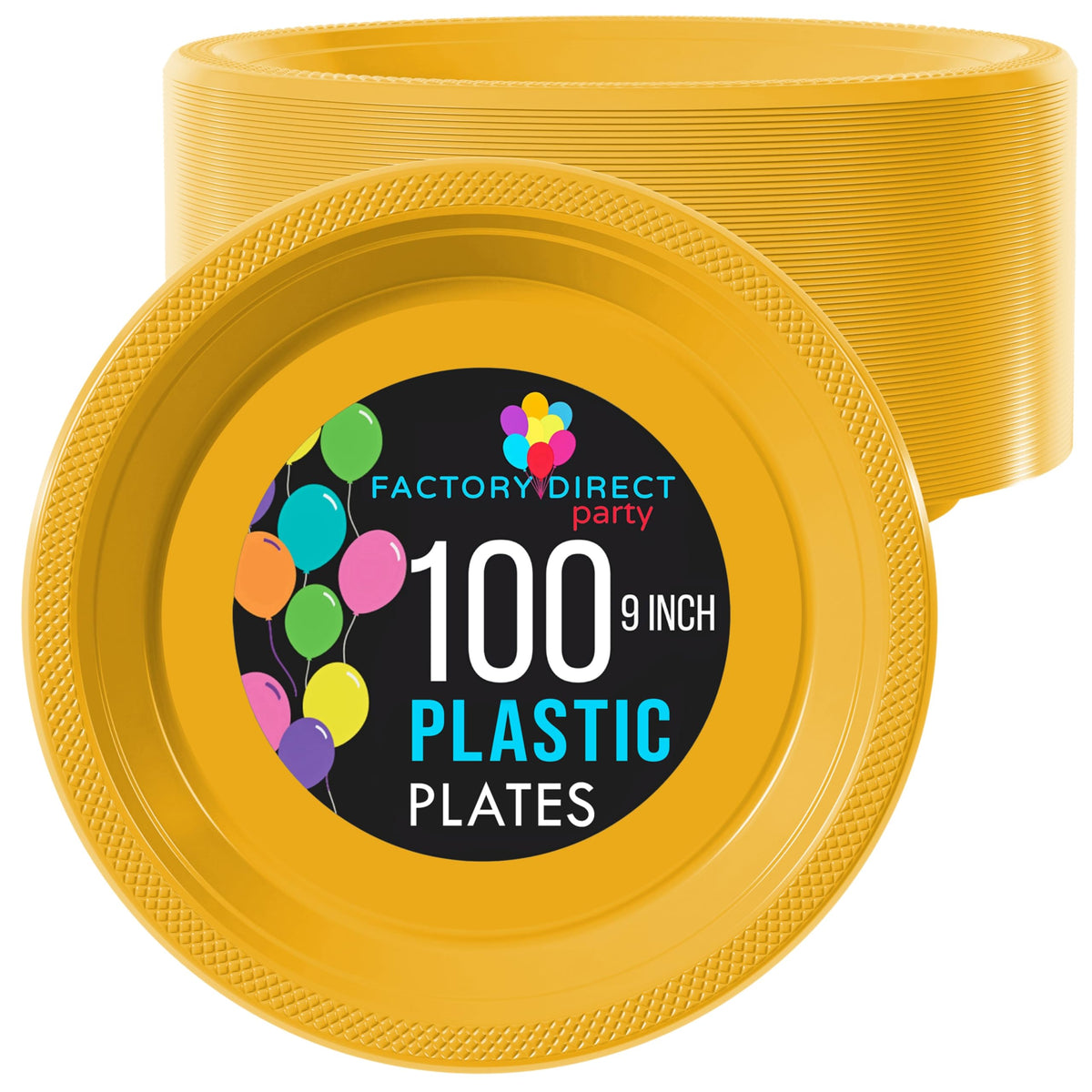 Exquisite Yellow Plastic Plates For Party 9 Yellow Disposable Plates For Party Supplies 100 Pcs Disposable Dinner Plate Heavy