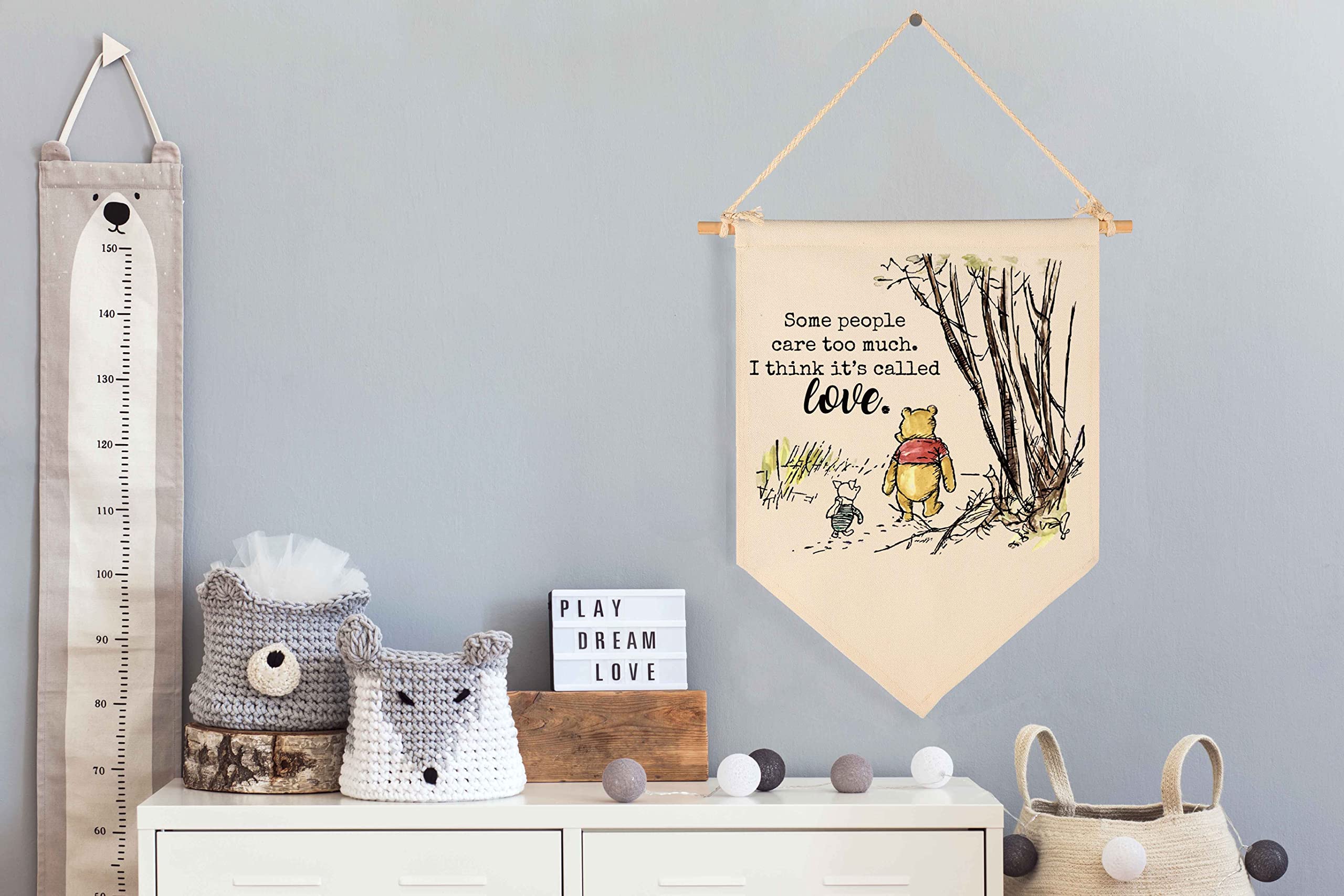 Some People Care Too Much-Christmas Birthday Party Bunting-Baby Gift Shower-Winie Wall Flag Decor Gift The Pooh-Banner Sign Gift