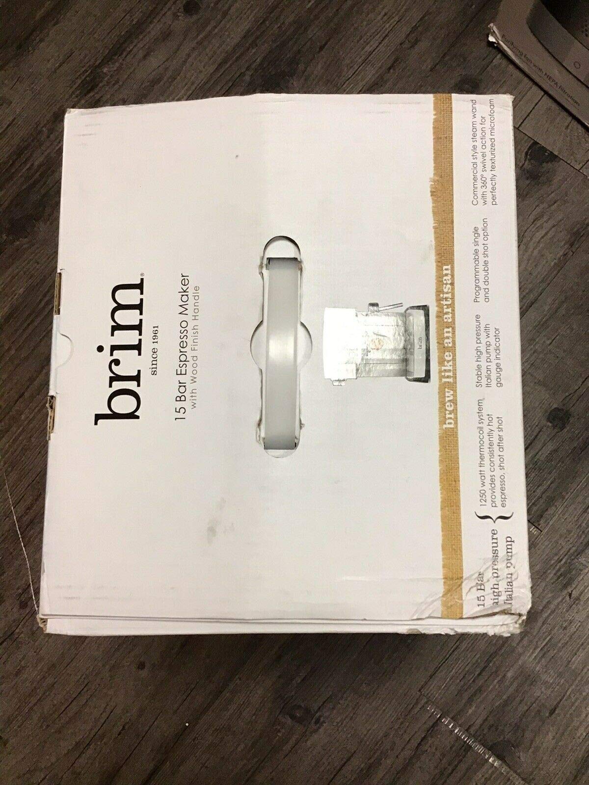 Brim 15 Bar Espresso Machine, Cappuccino, Americano, Latte And Espresso Maker, Milk Steamer And Frother, Removable Parts For Eas