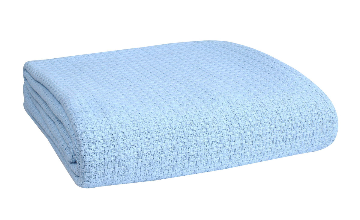Elvana Home 100 Cotton Bed Blanket, Breathable Bed Blanket Full - Queen Size, Cotton Thermal Blankets Full - Queen, Perfect For