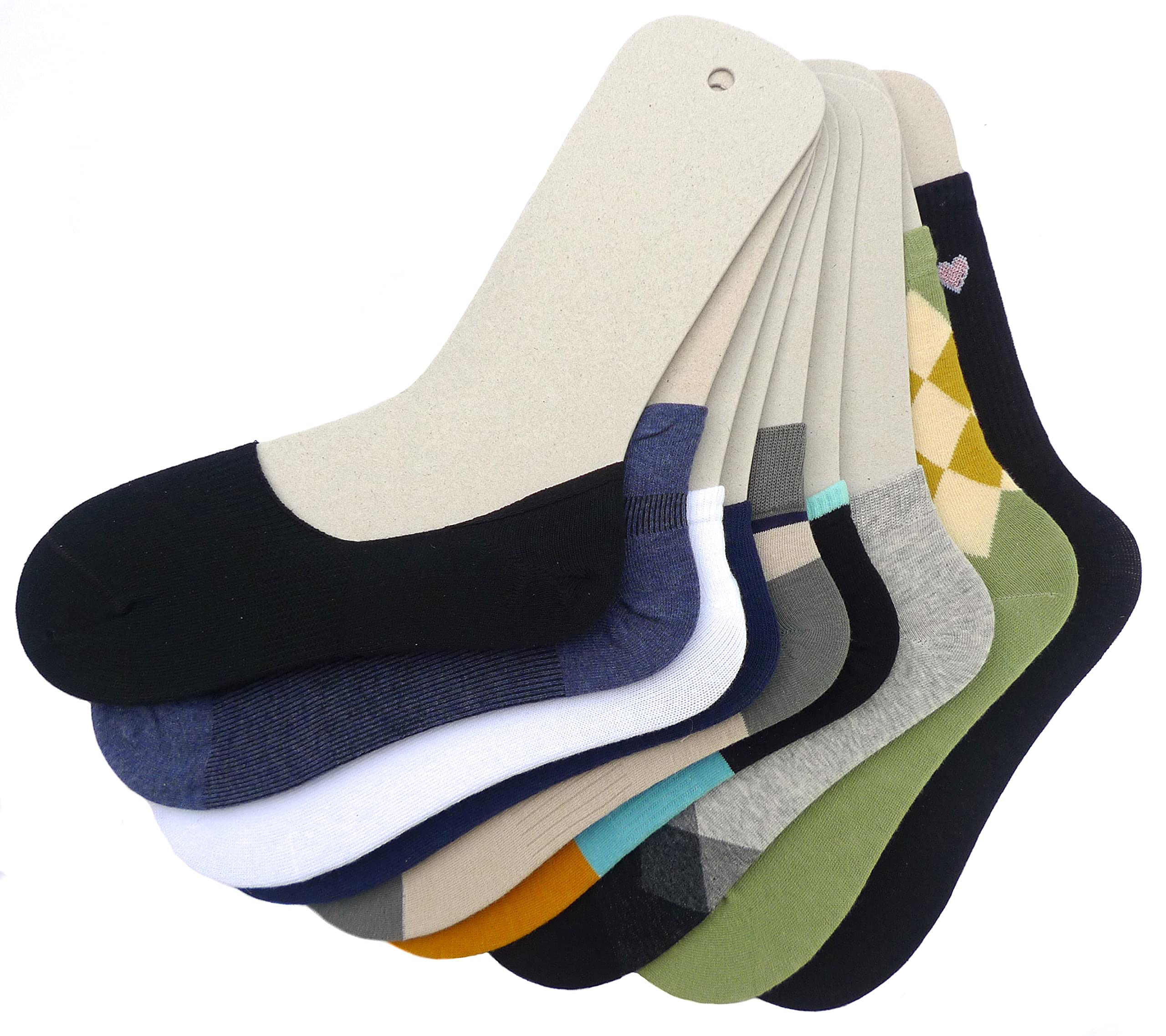 TATYZ Cardboard Sock Inserts Form Blockers, Sock Shaper and Organizer for Storage or Display - 10 PCS (Medium)