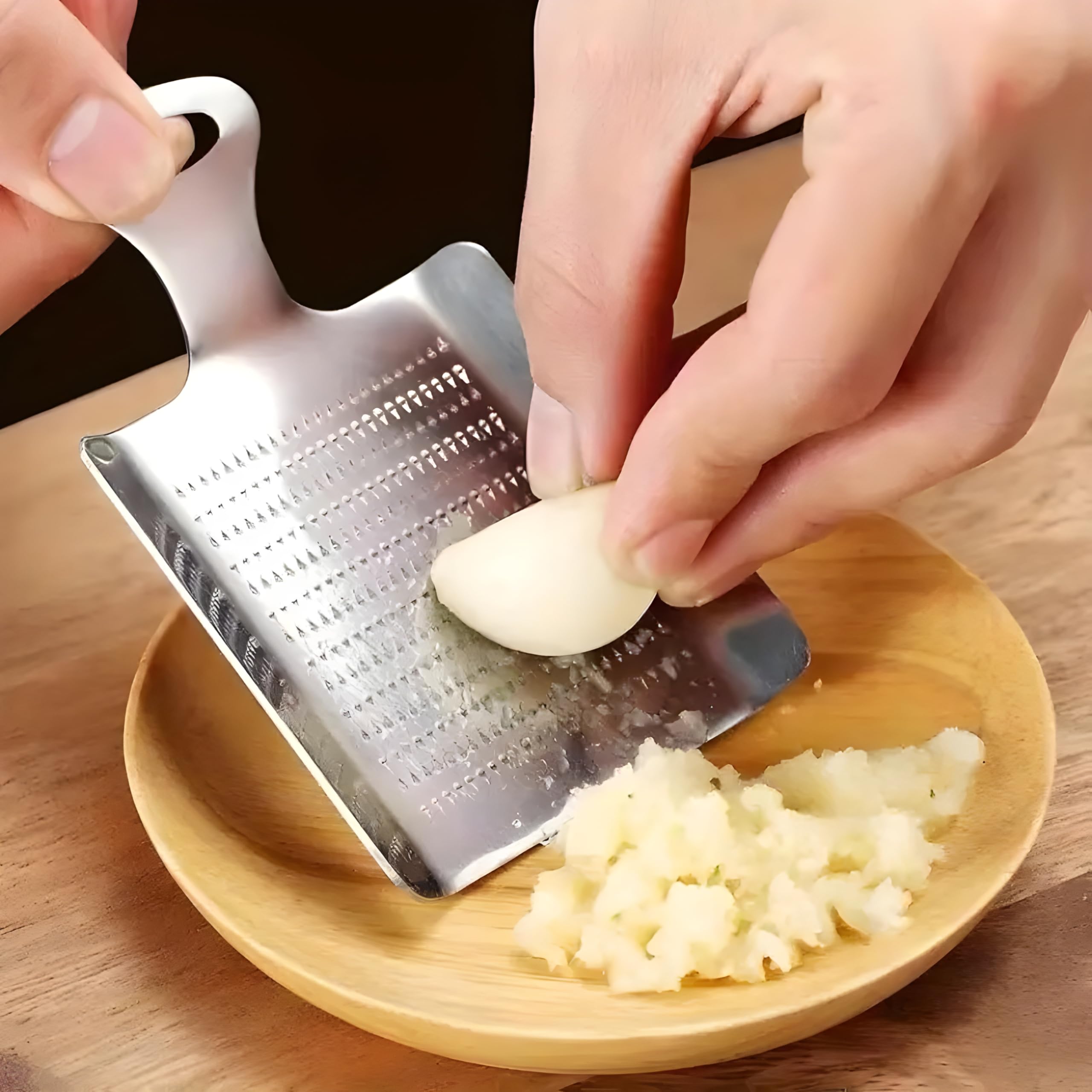 Stainless Steel Garlic And Ginger Grinder  Efficient Crusher, Grater, And Press For Restaurant, Catering, And Food Truck Suppli