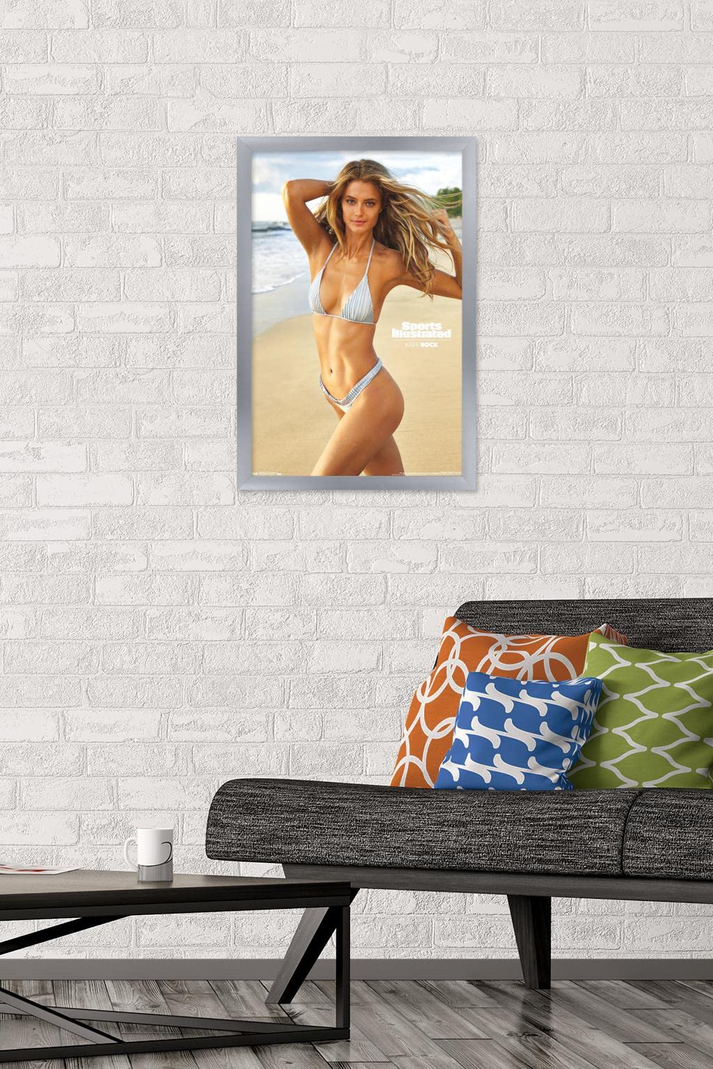 Trends International Sports Illustrated: Swimsuit Edition - Kate Bock 19 Wall Poster, 14.725'' X 22.375'', Silver Framed Version