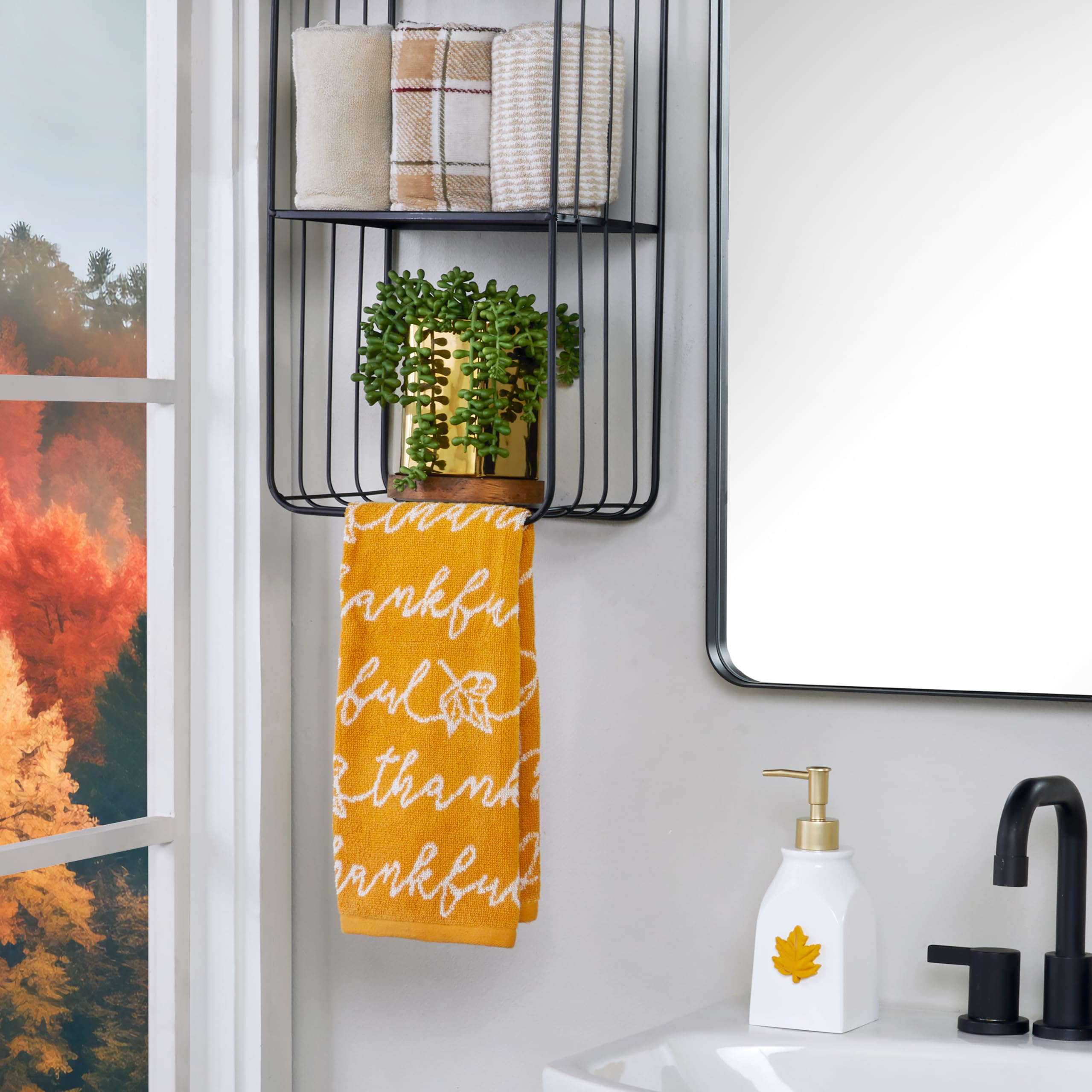 SKL Home Thankful Script Hand Towel  2-Pack